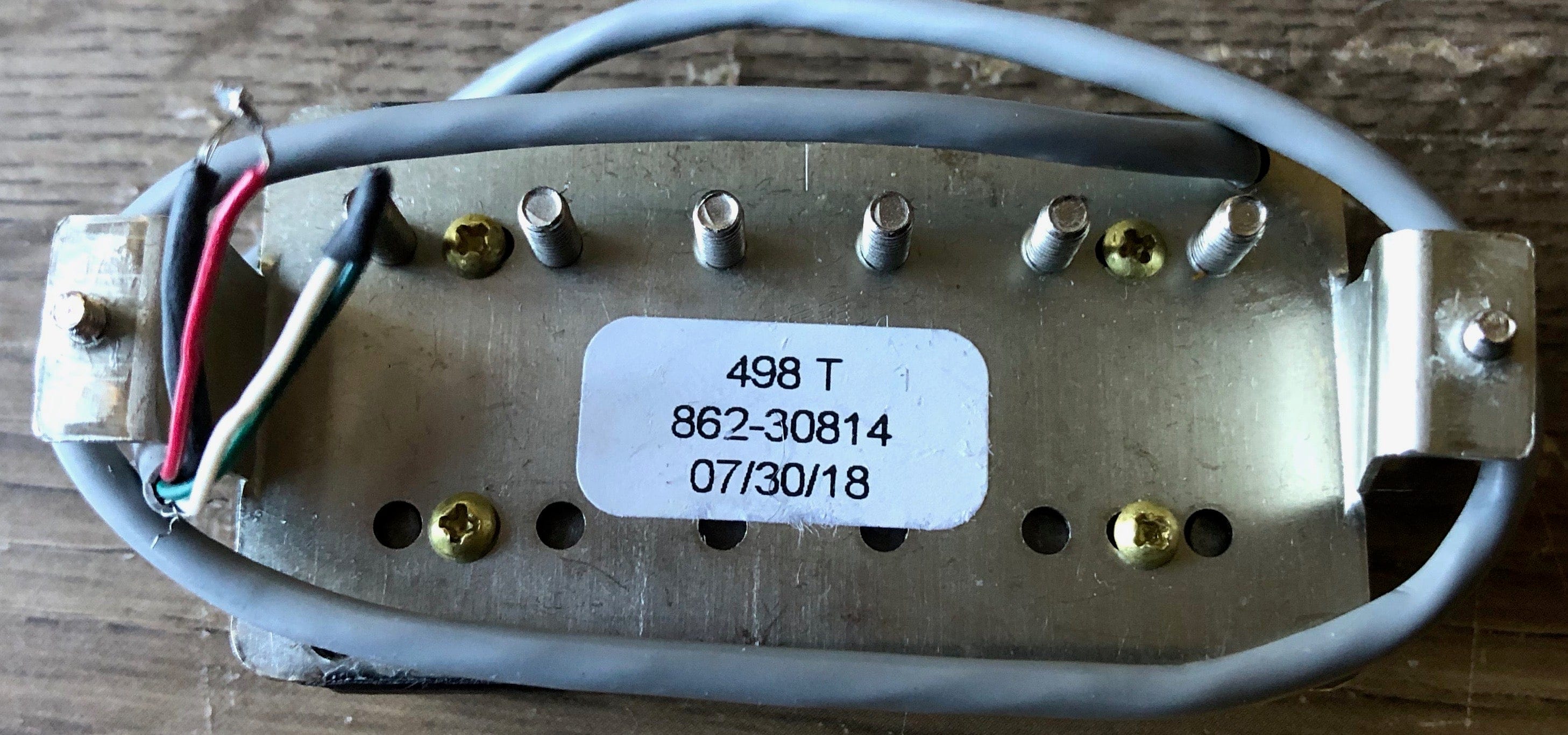 Used Gibson 498T Humbucker Pickup Zebra Black/Creme 4 Conductor Lead - Image 2