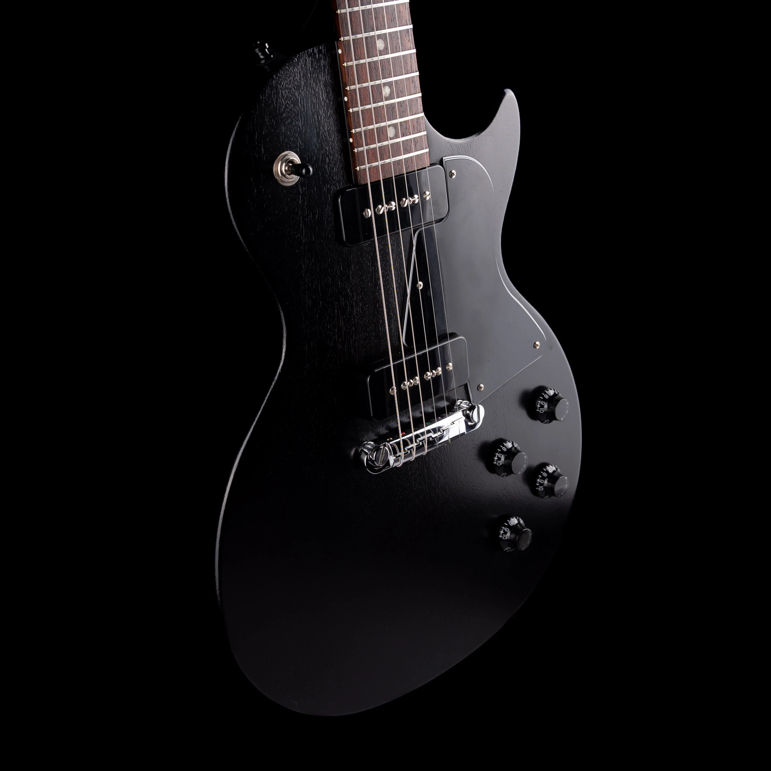 Used Gibson Les Paul Special Tribute P-90 Worn Ebony Satin Electric Guitar With Case - Image 6