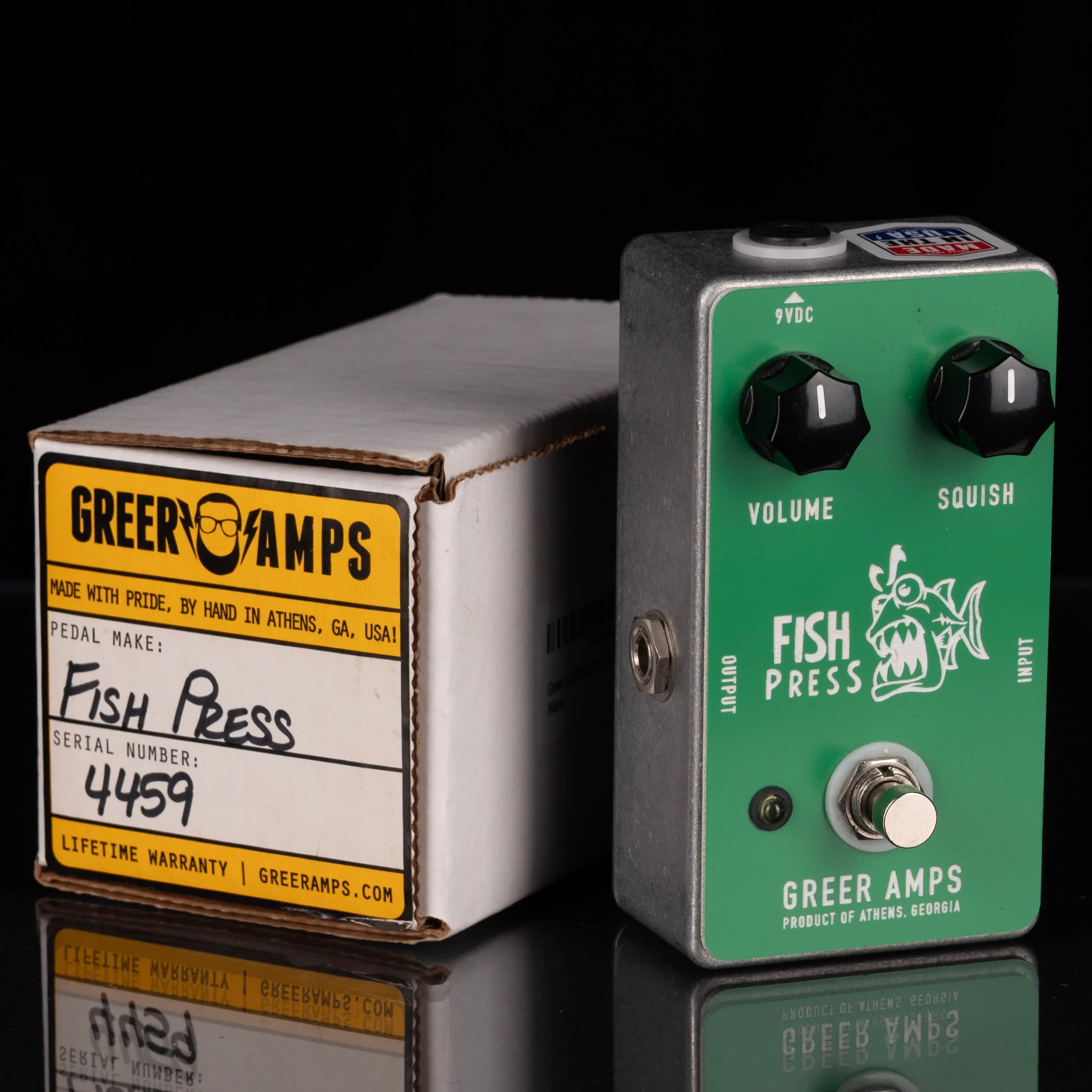 Used Greer Amps Fish Press Compressor Pedal With Box