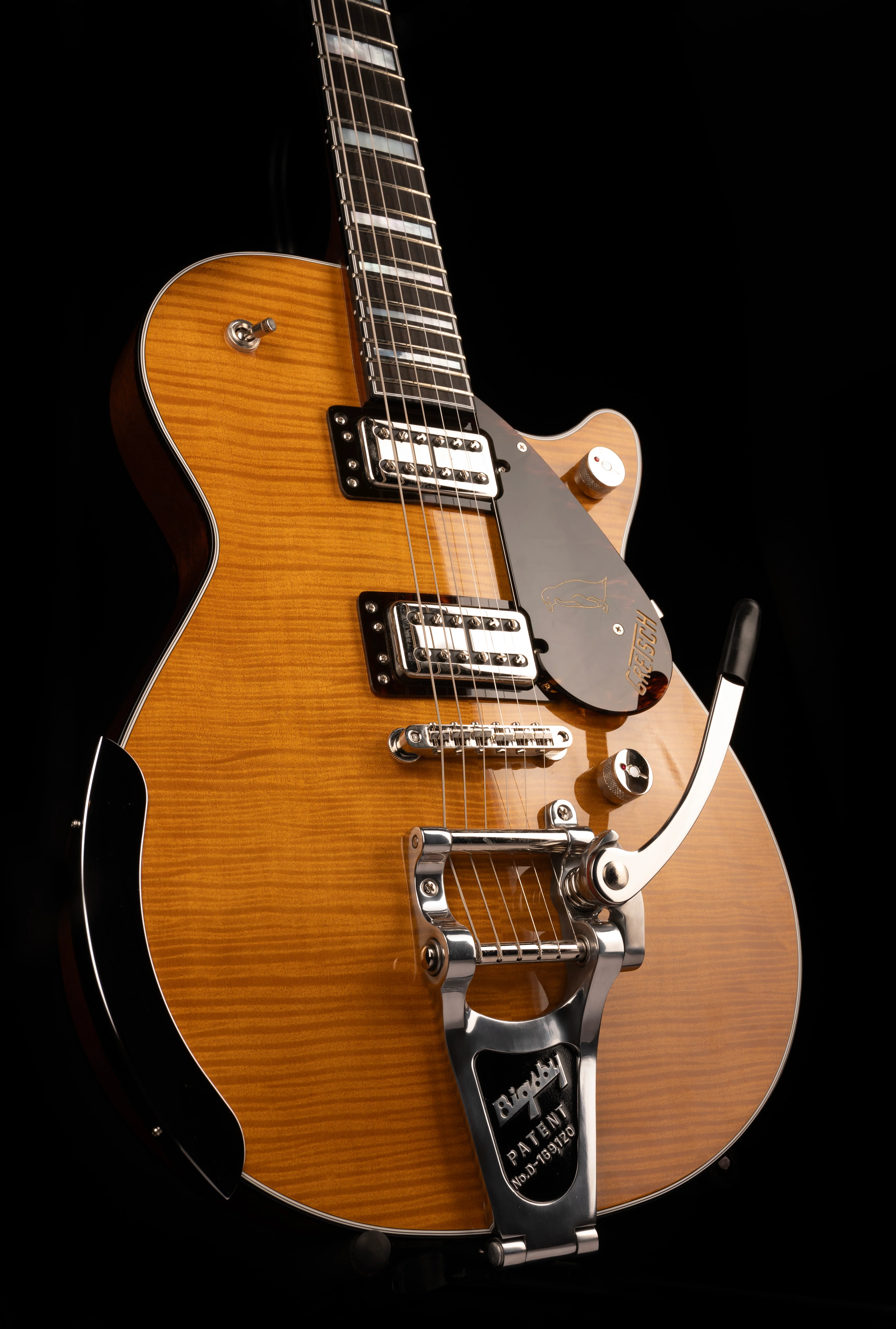 Used Gretsch G6134TFM-NH Nigel Hendroff Signature Penguin Amber Flame With OHSC - Image 5