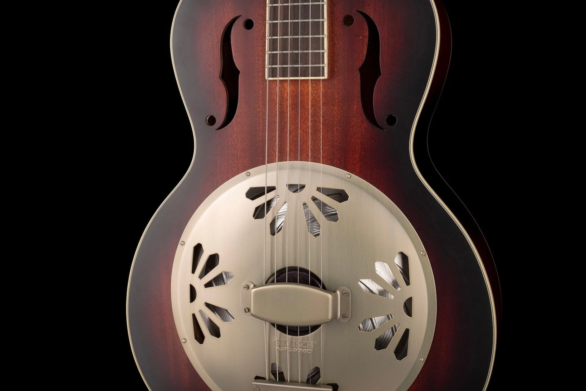 Used Gretsch G9241 Alligator Acoustic-Electric Resonator 2-Tone Sunburst with Case - Image 5