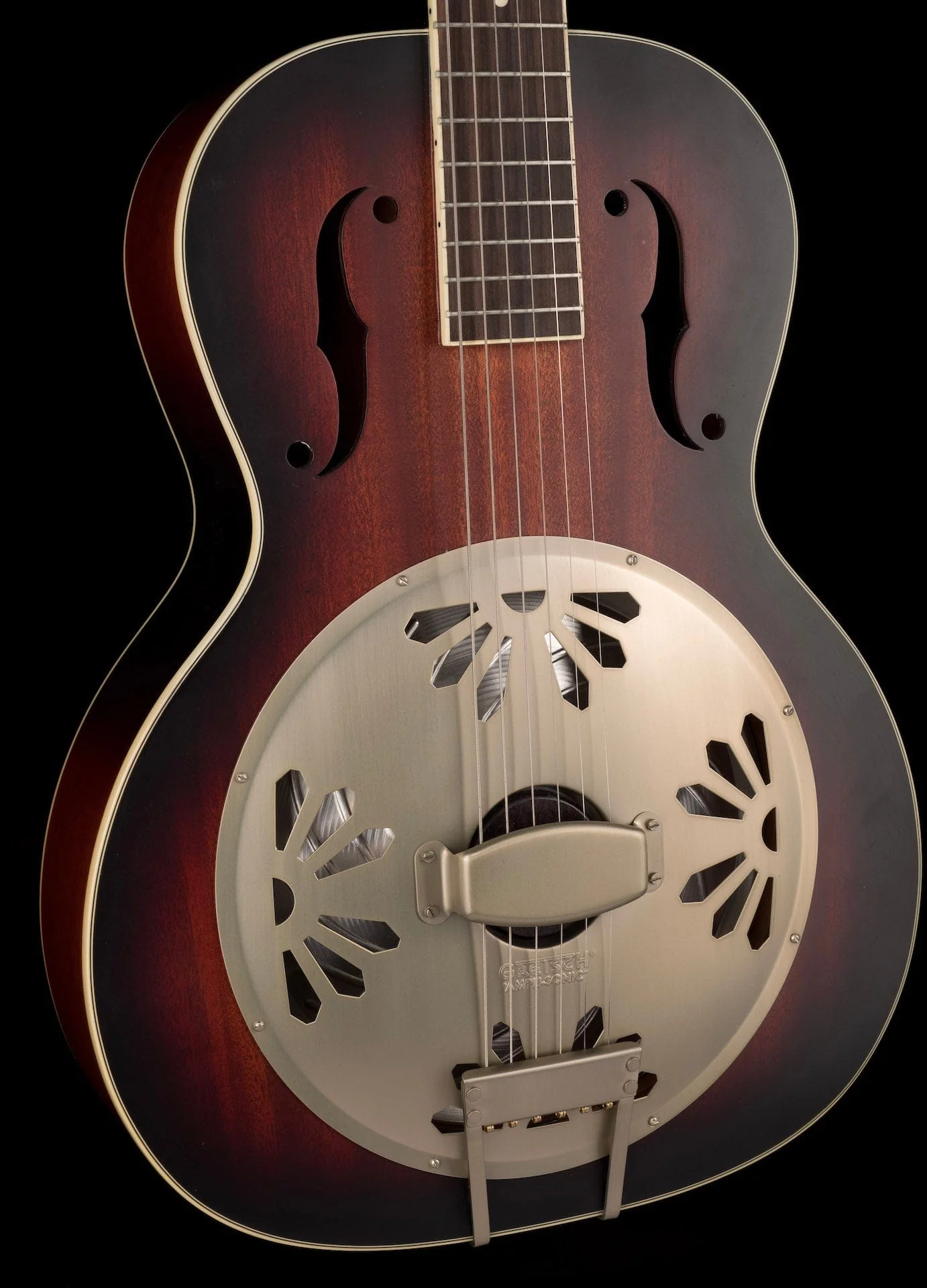 Used Gretsch G9241 Alligator Acoustic-Electric Resonator 2-Tone Sunburst with Case - Image 7