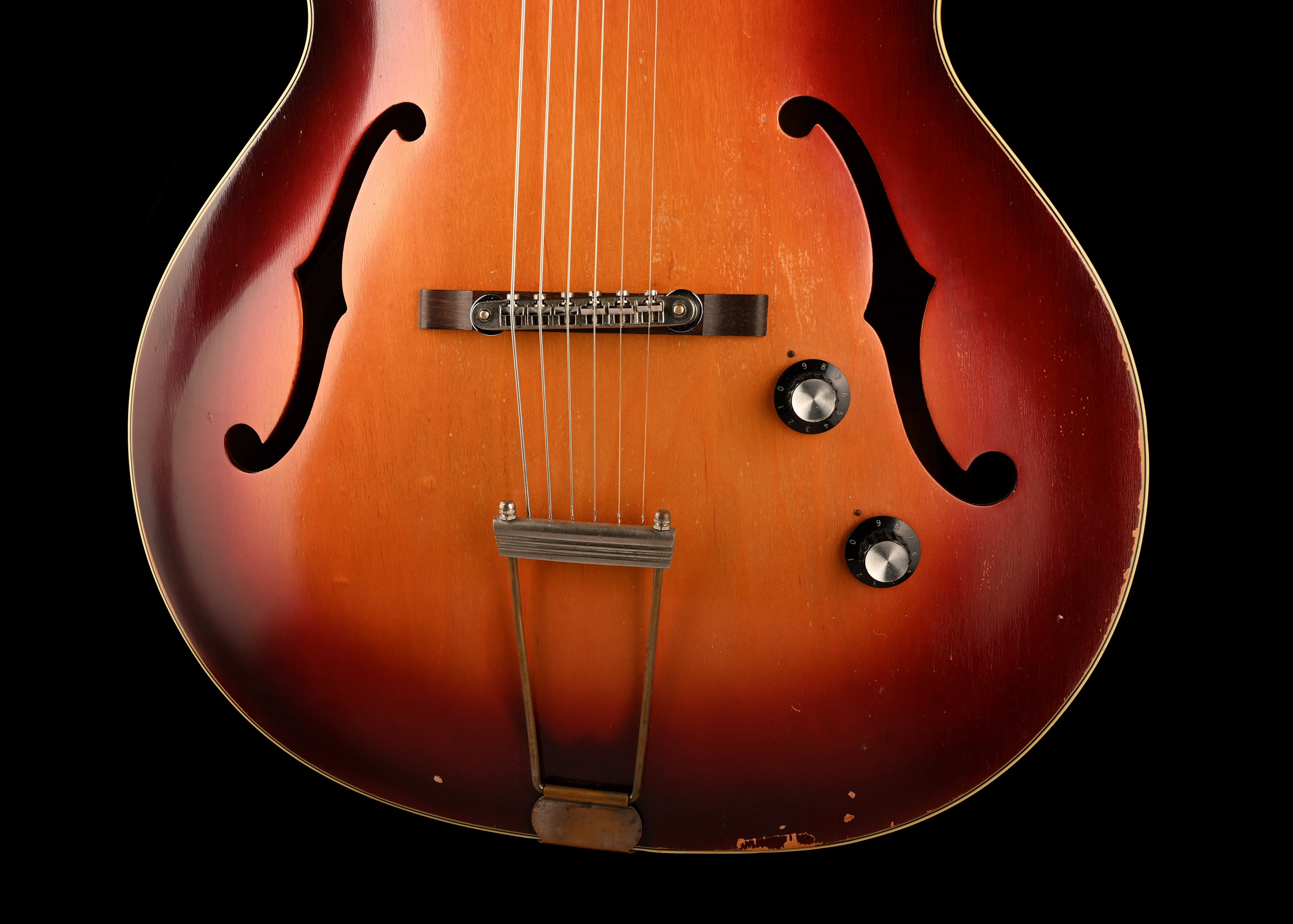 Vintage 1964 Guild T-100 Tri-Color Sunburst With Case - Image 5