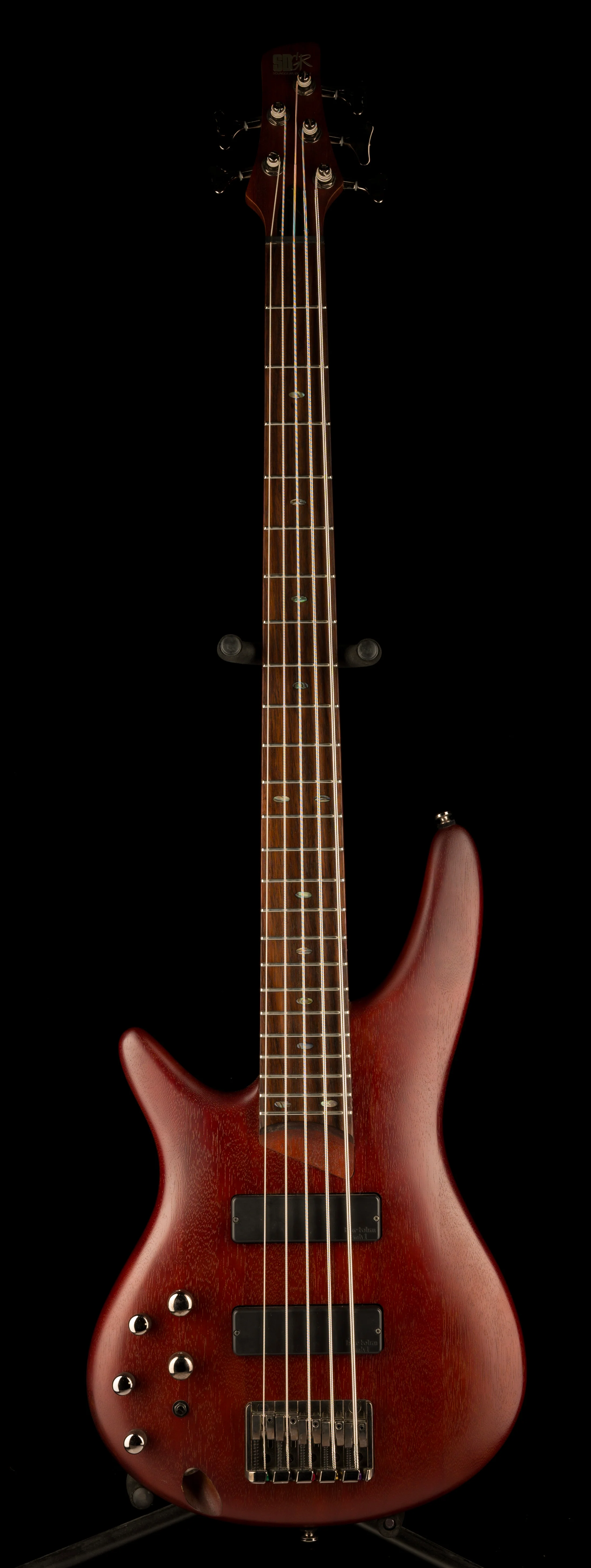 Used Ibanez SR505L Left-Handed 5-String Electric Bass Mahogany with Gig Bag - Image 2