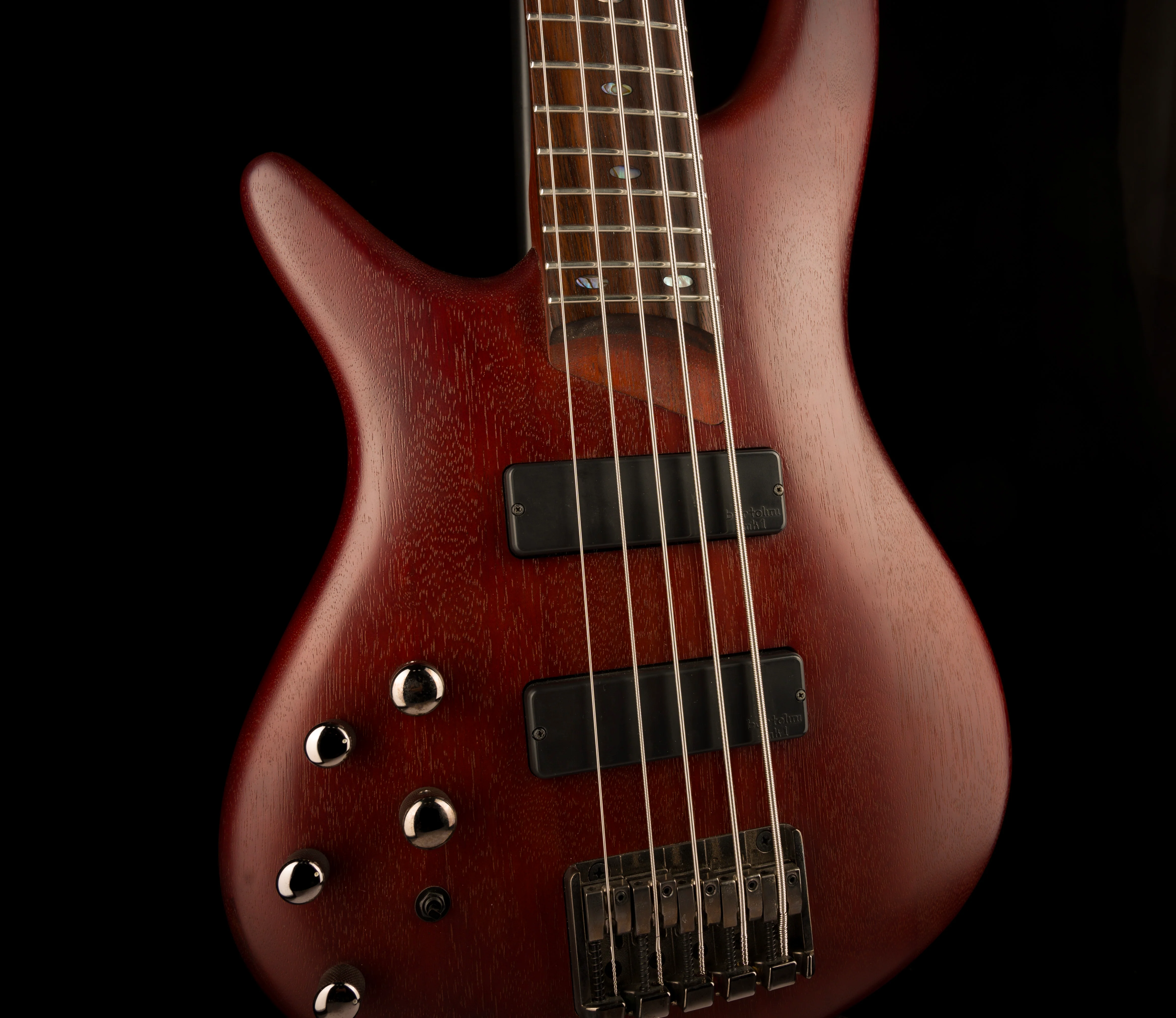 Used Ibanez SR505L Left-Handed 5-String Electric Bass Mahogany with Gig Bag - Image 6