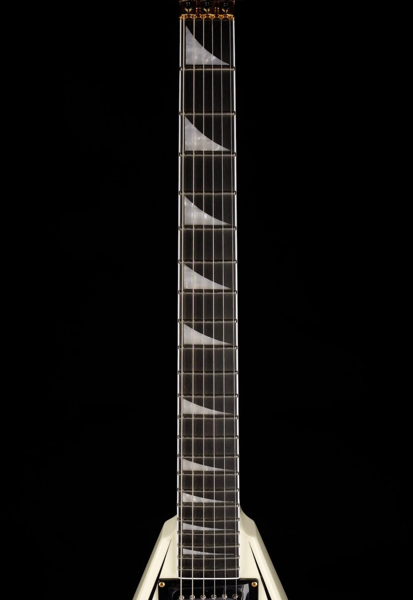 Used Jackson Pro Series Rhoads RR3 Ivory with Black Pinstripes - Image 9