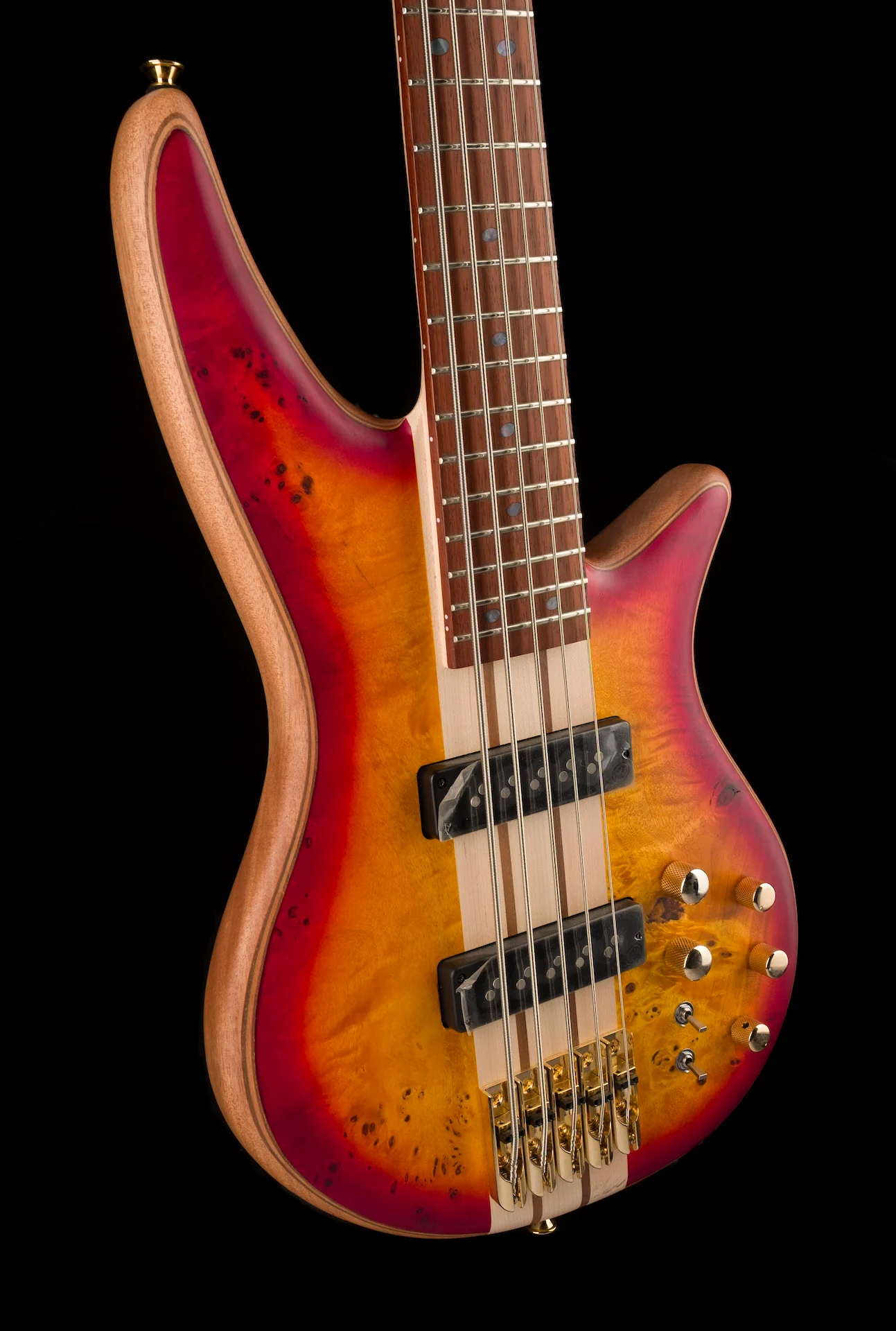 Used Jackson Pro Series Spectra Bass SBP V Transparent Cherry Burst - Image 10
