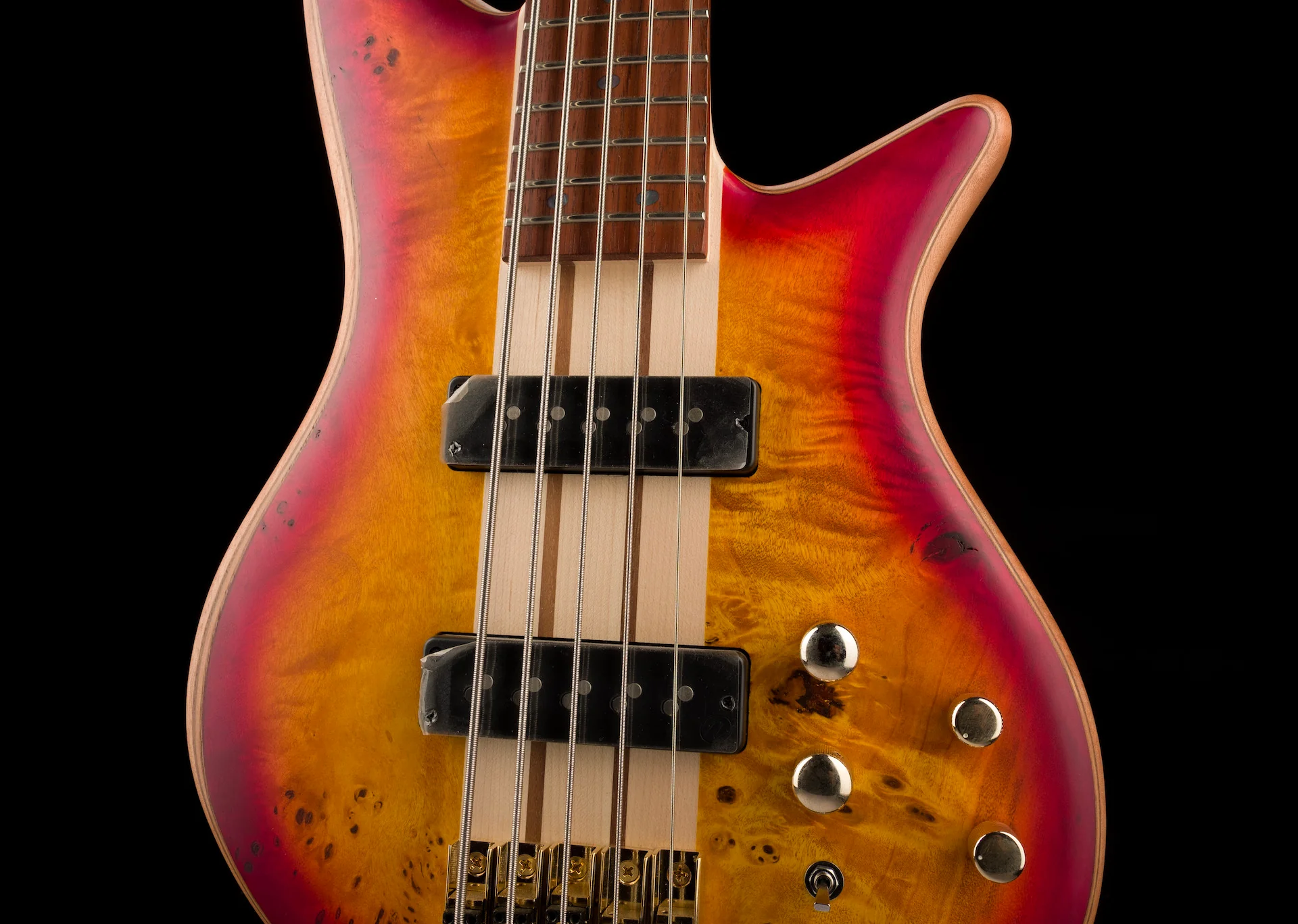 Used Jackson Pro Series Spectra Bass SBP V Transparent Cherry Burst - Image 6