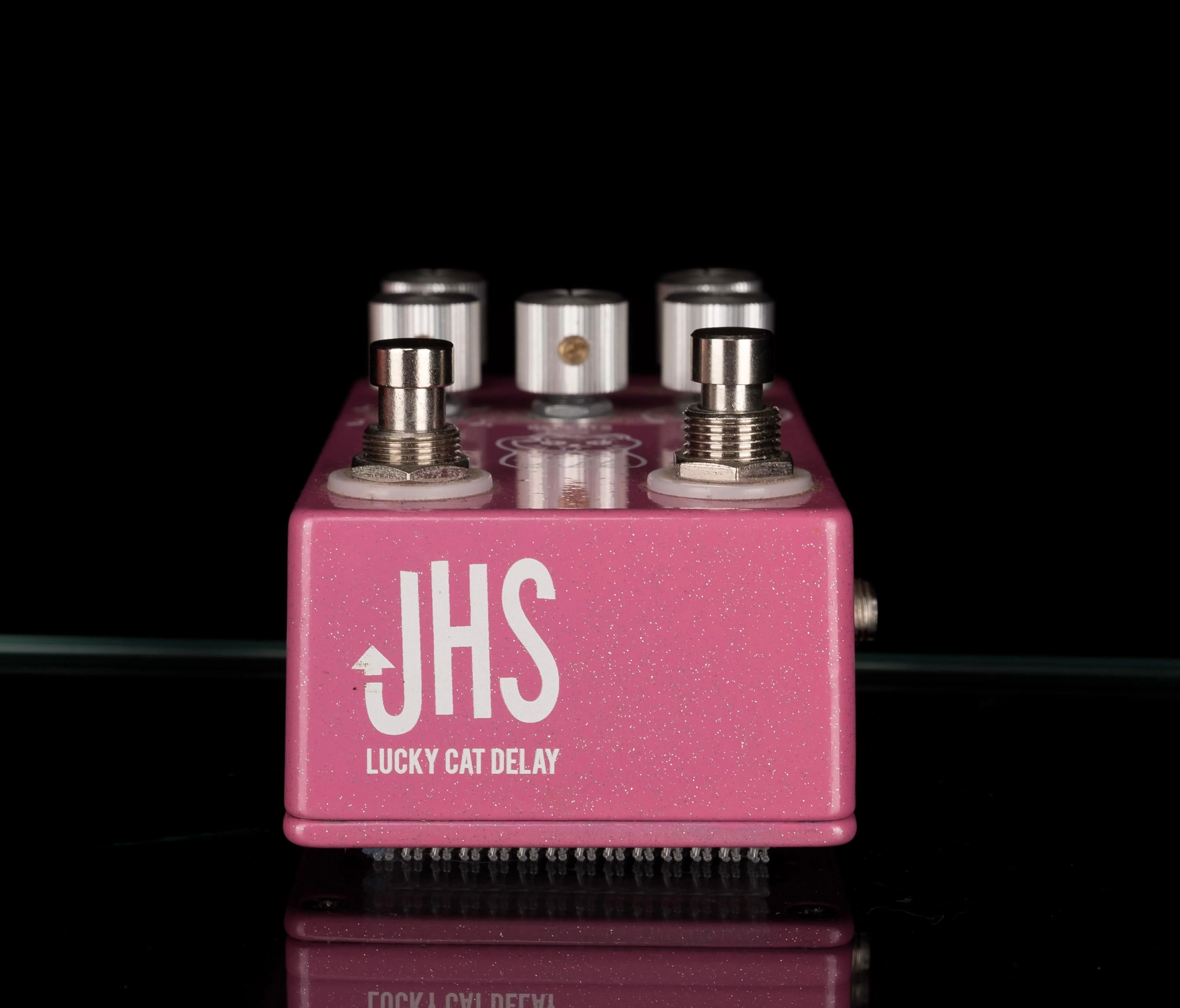 Used JHS Lucky Cat Delay Pink Guitar Effect Pedal With Box - Image 7