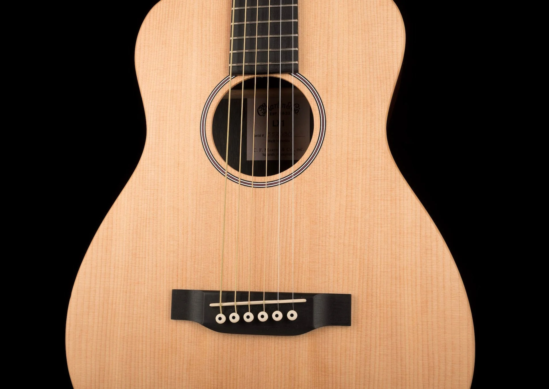 Used Martin LX1 Acoustic Guitar with Gig Bag - Image 6