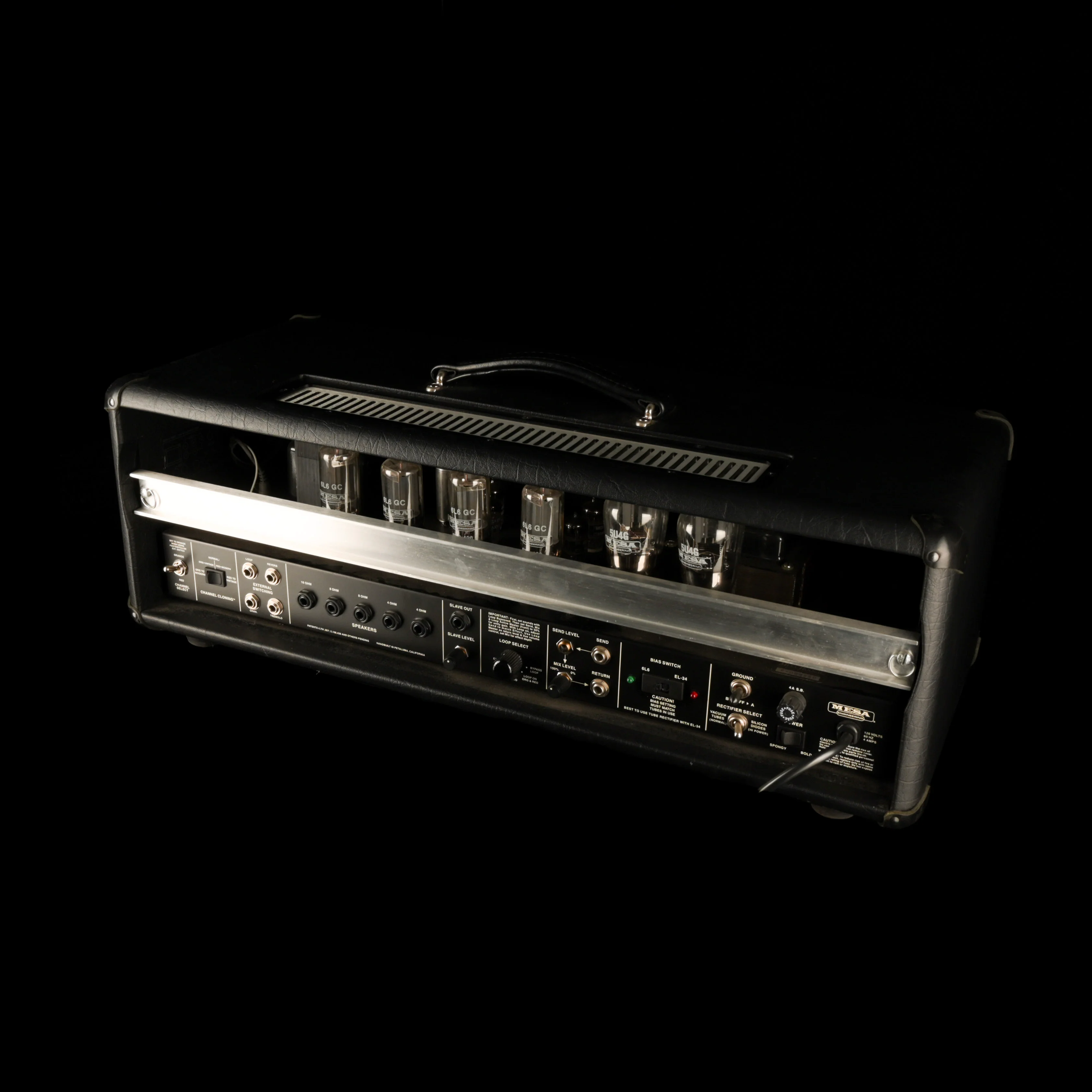 Used Mesa-Boogie Dual Rectifier Trem-O-Verb Amplifier Head w/ Footswitch & Cover - Image 10