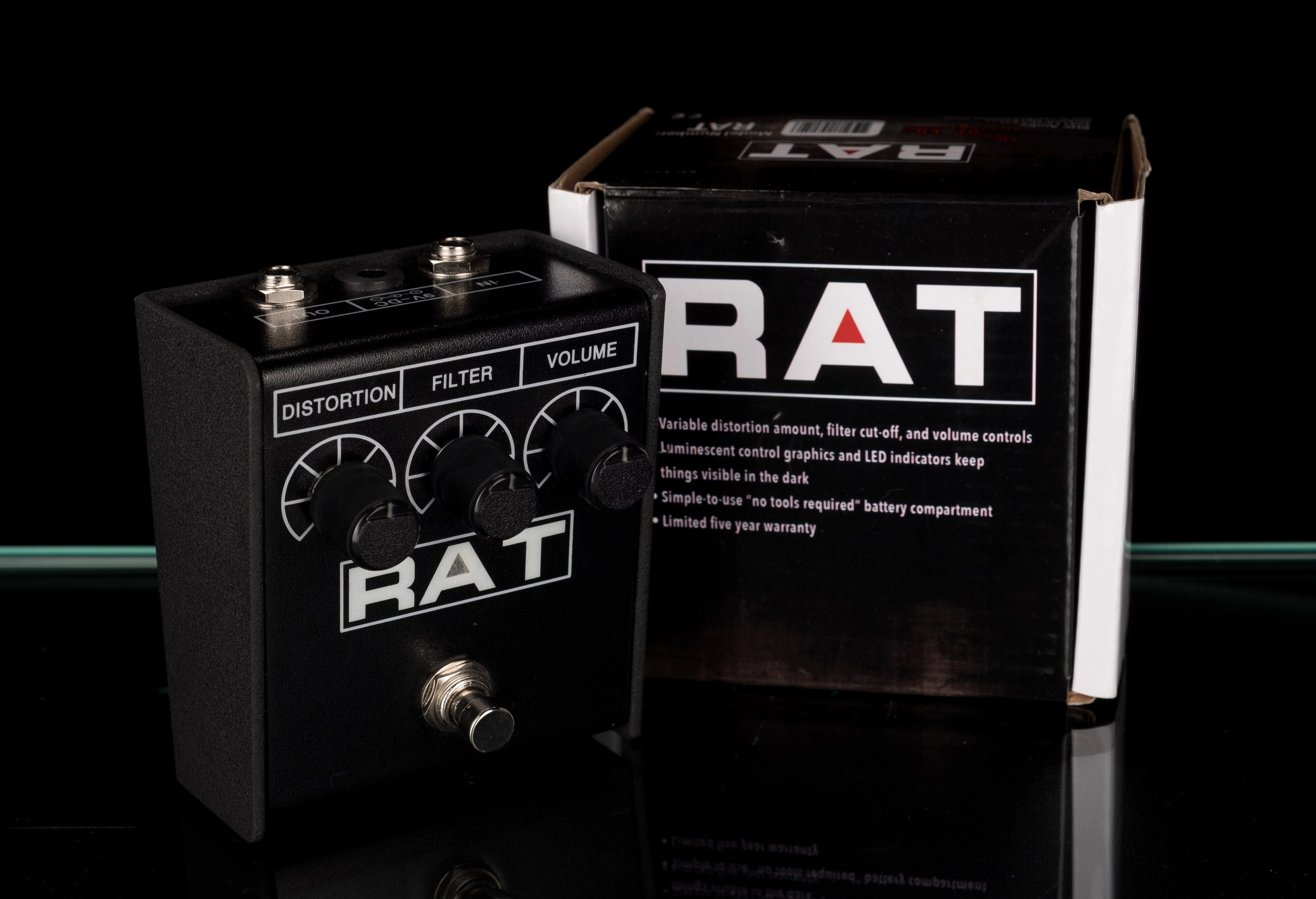 Used ProCo The Rat Distortion Guitar Effect Pedal With Box