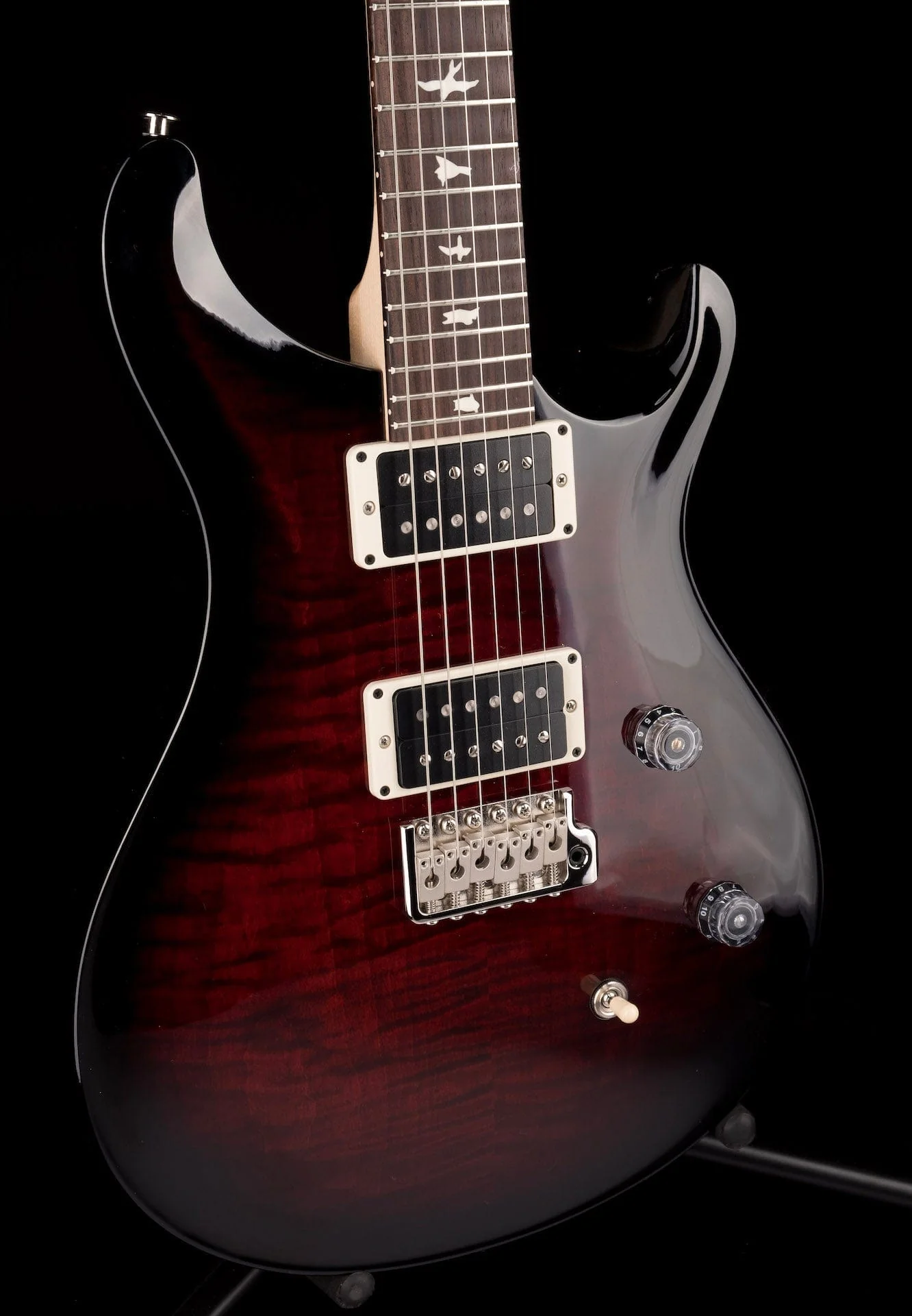 Used 2021 PRS CE24 Custom Color Dark Amber Smokewrap Burst with Gig Bag - 0332403 - Image 6
