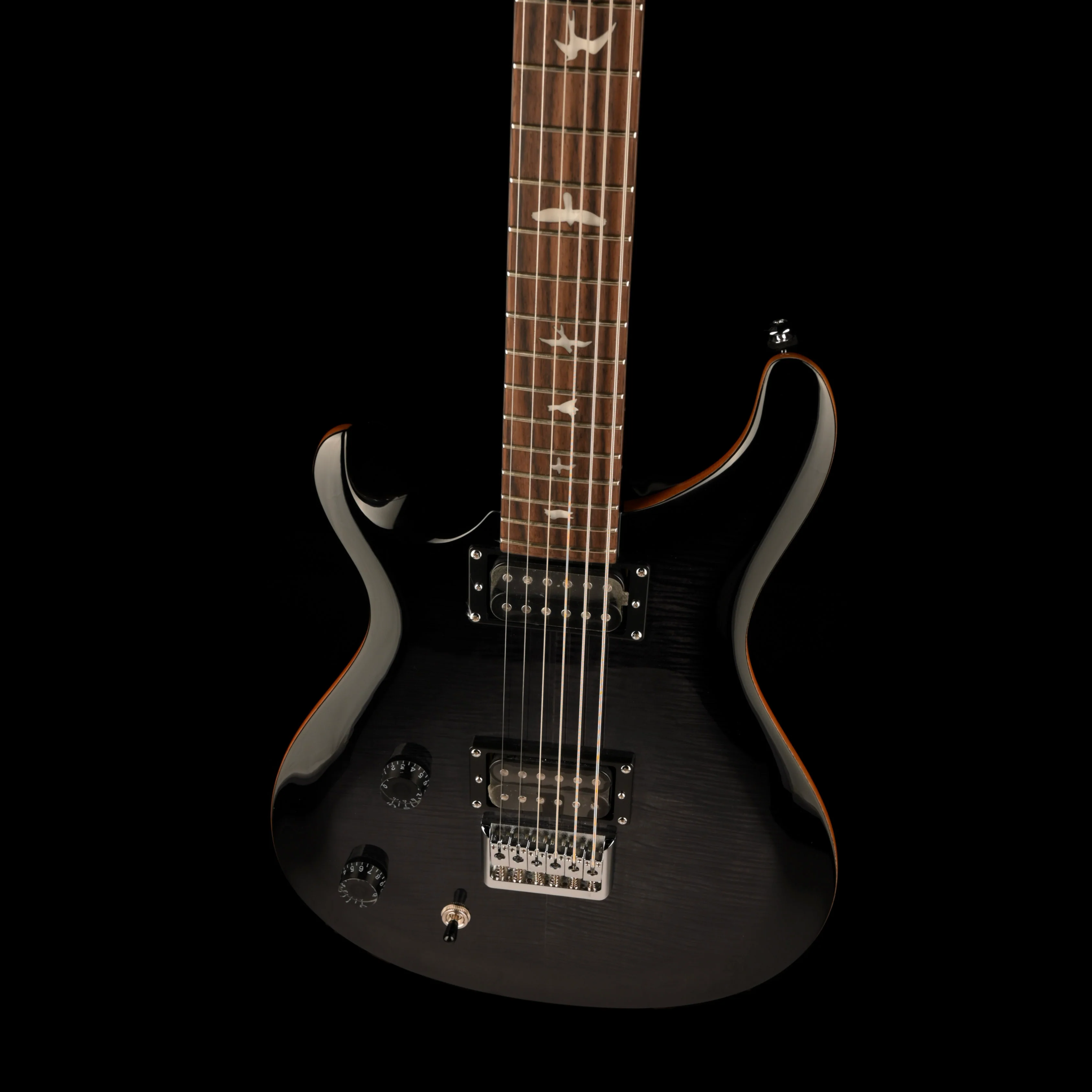 Used PRS SE 277 Baritone Left-Handed Charcoal Burst Electric Guitar With Gig Bag - Image 3