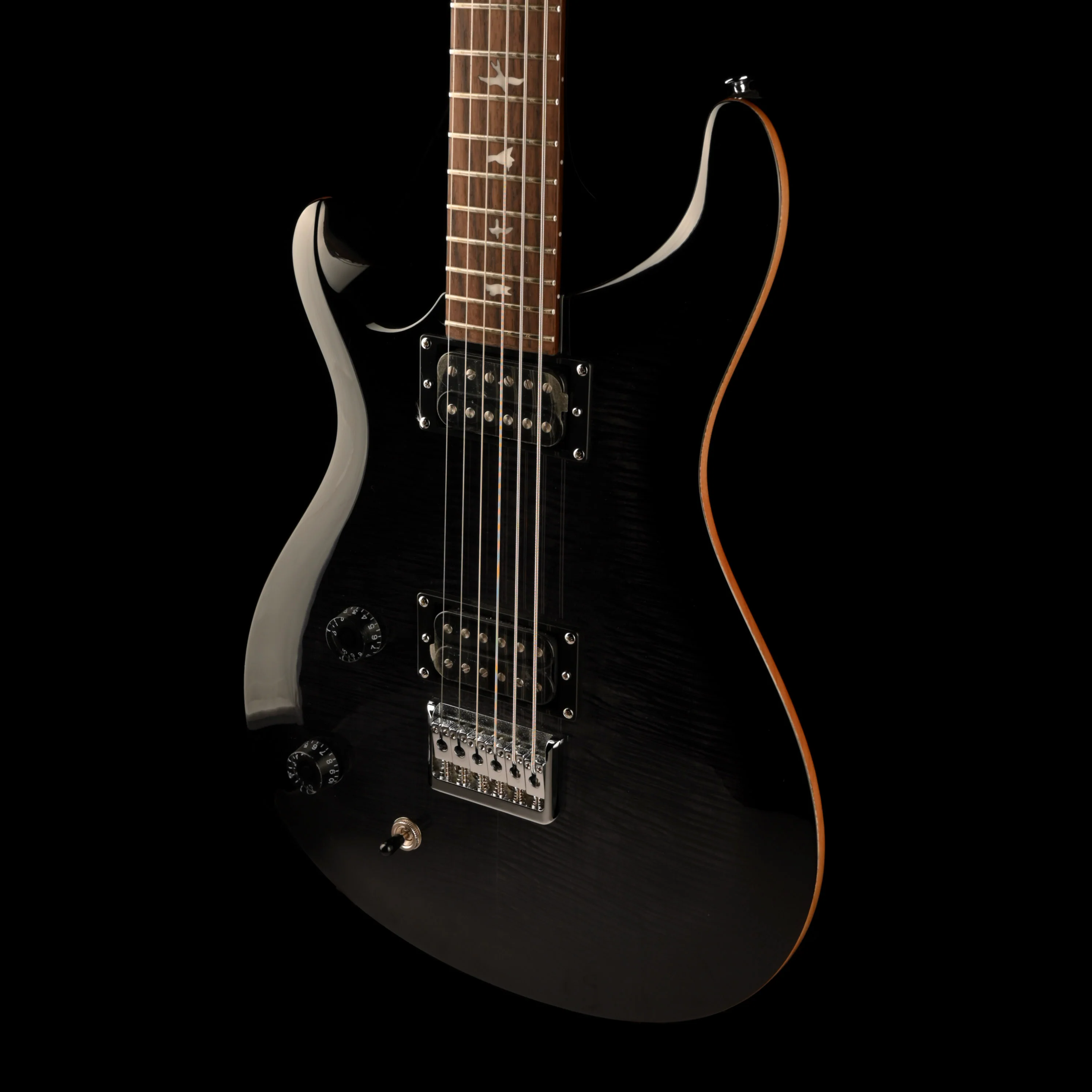 Used PRS SE 277 Baritone Left-Handed Charcoal Burst Electric Guitar With Gig Bag - Image 6