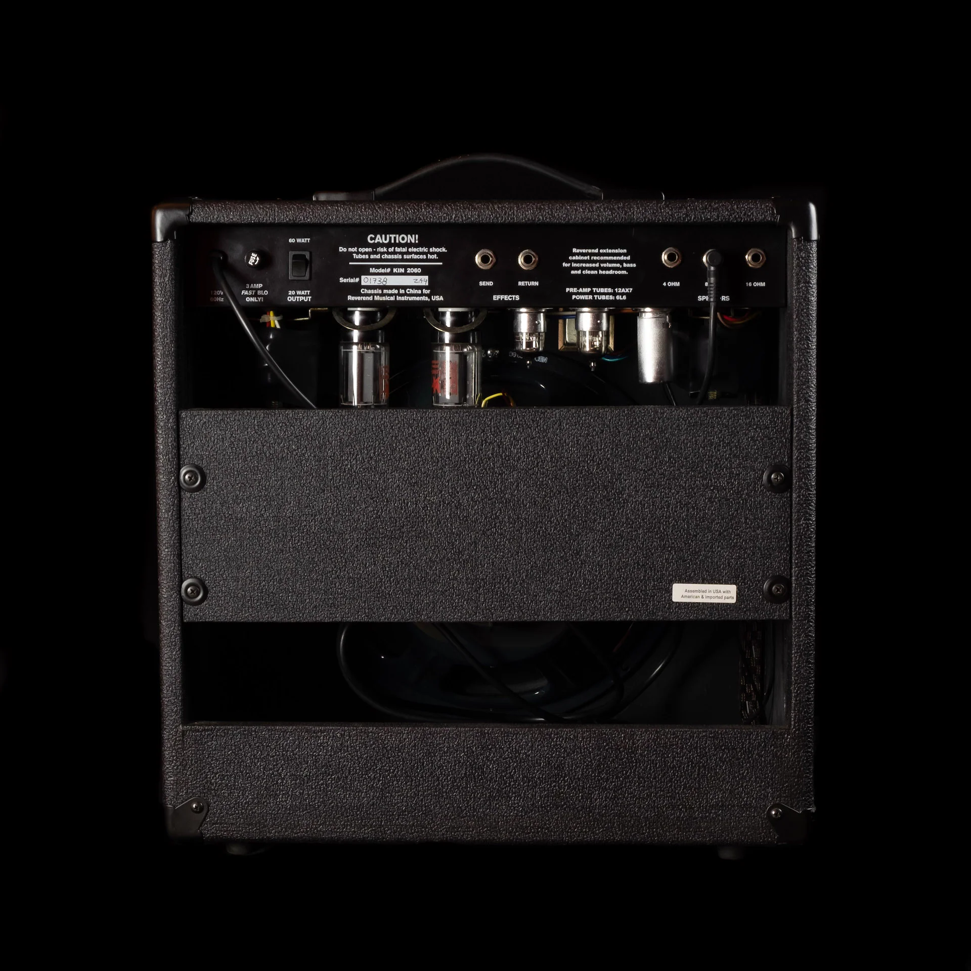 Used '04 Reverend Kingsnake 60-20 1x12 Combo 6L6 Tube Guitar Amp With Cover 1 of 300 Made!! - Image 8