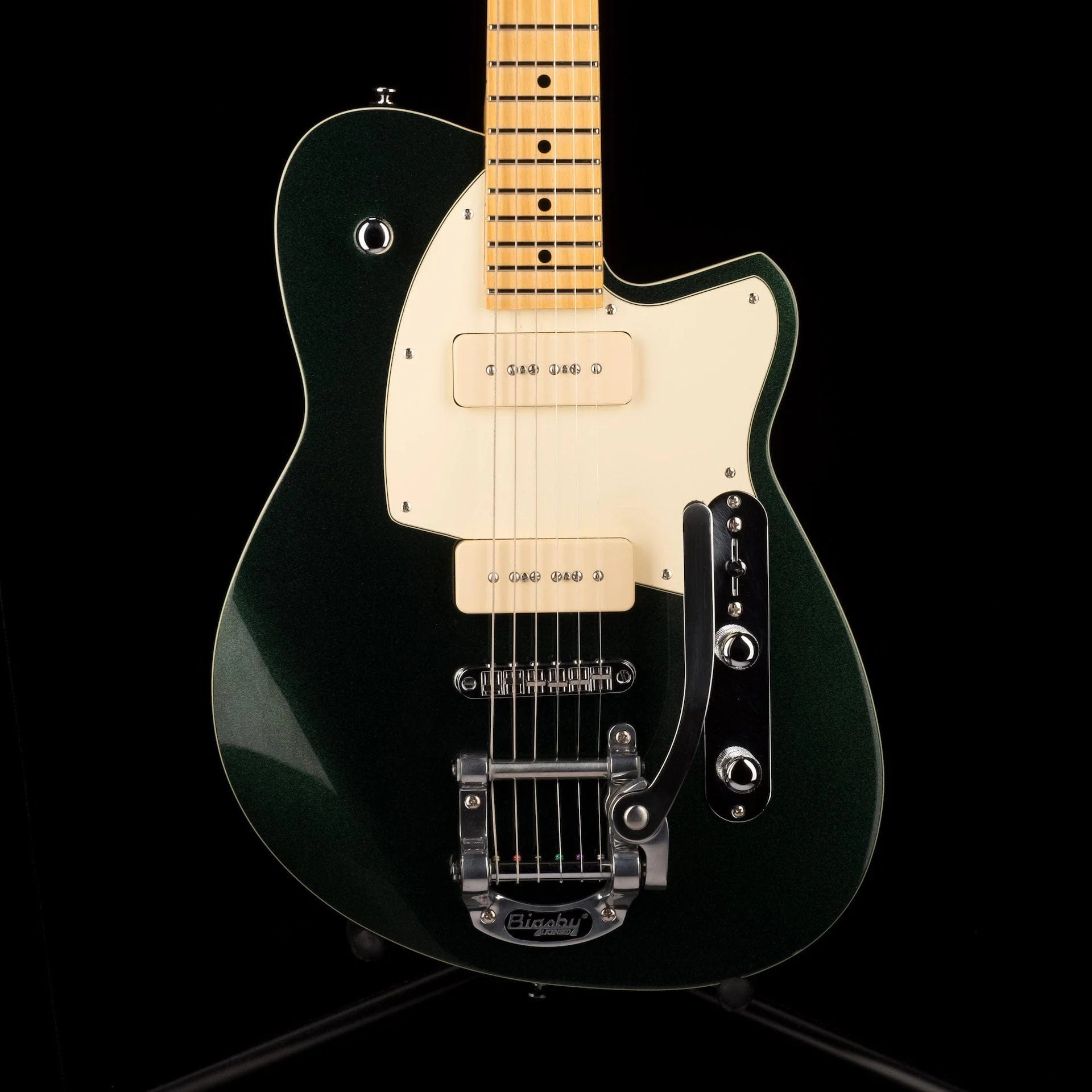 Used Reverend Limited Edition Charger 290 with Bigsby Metallic Green with Case