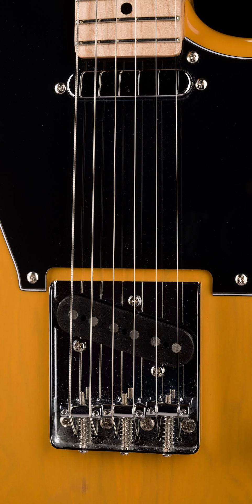 Used Squier Paranormal Offset Telecaster Black Pickguard Butterscotch Blonde - Image 7