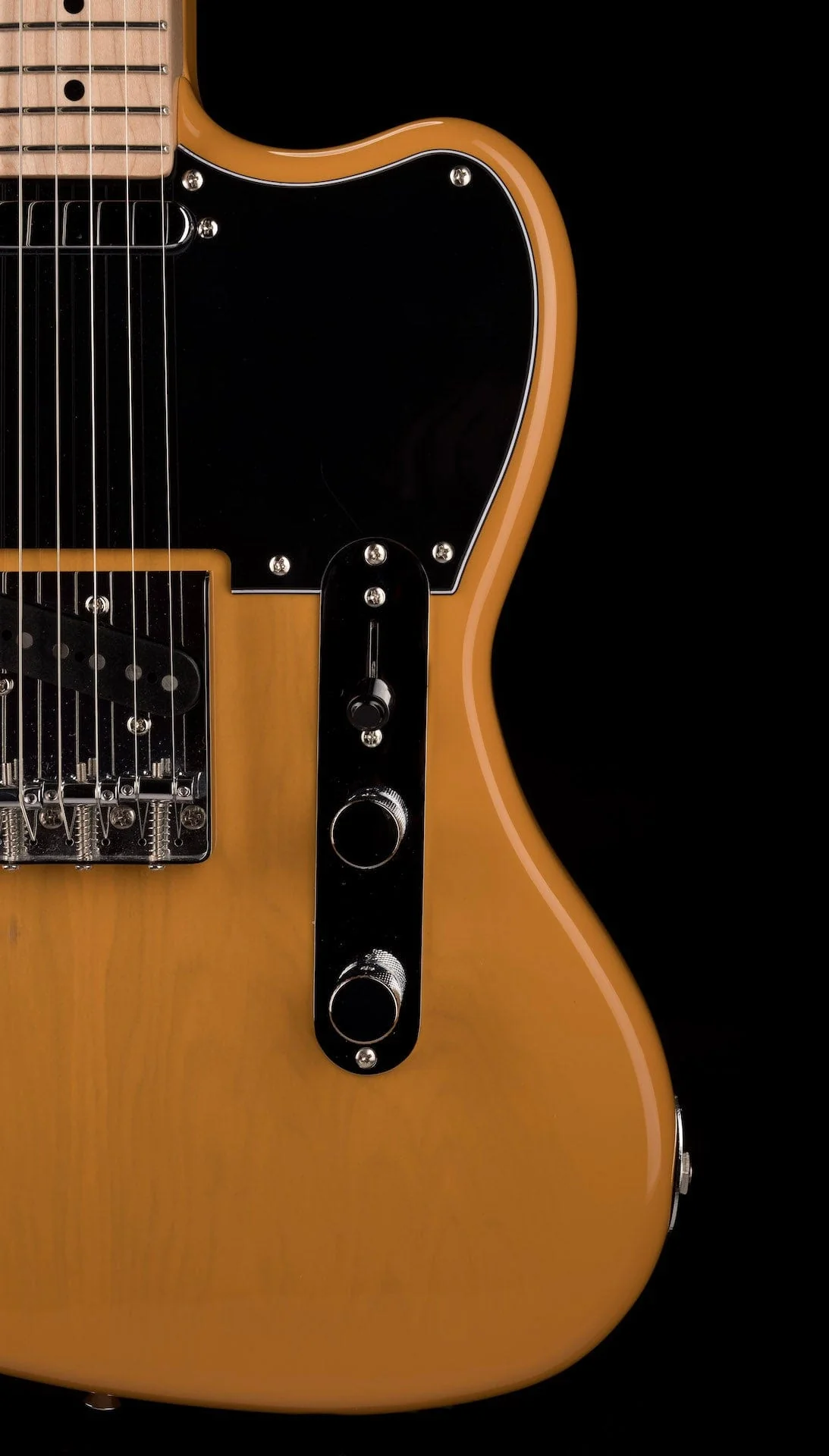 Used Squier Paranormal Offset Telecaster Black Pickguard Butterscotch Blonde - Image 9