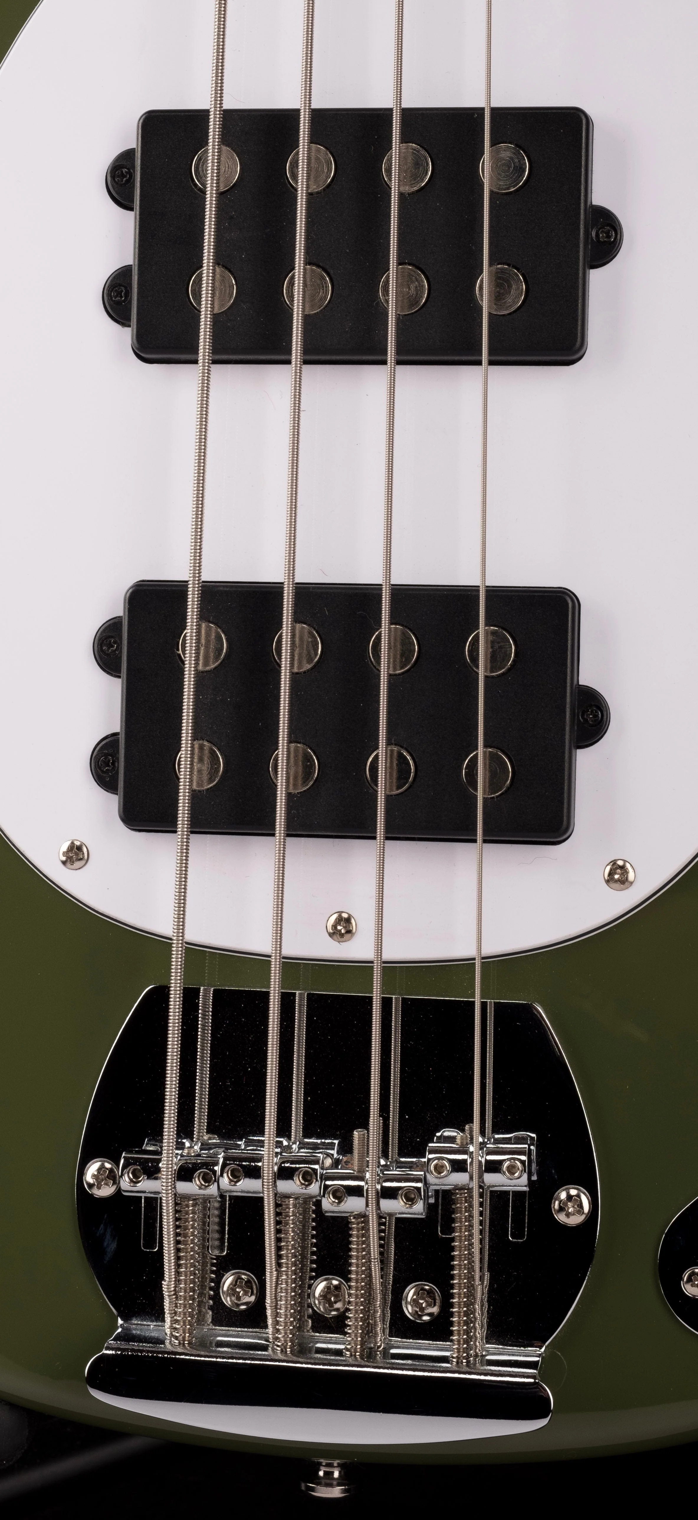 Used Sterling by Music Man SUB Series StingRay HH Bass Olive - Image 7