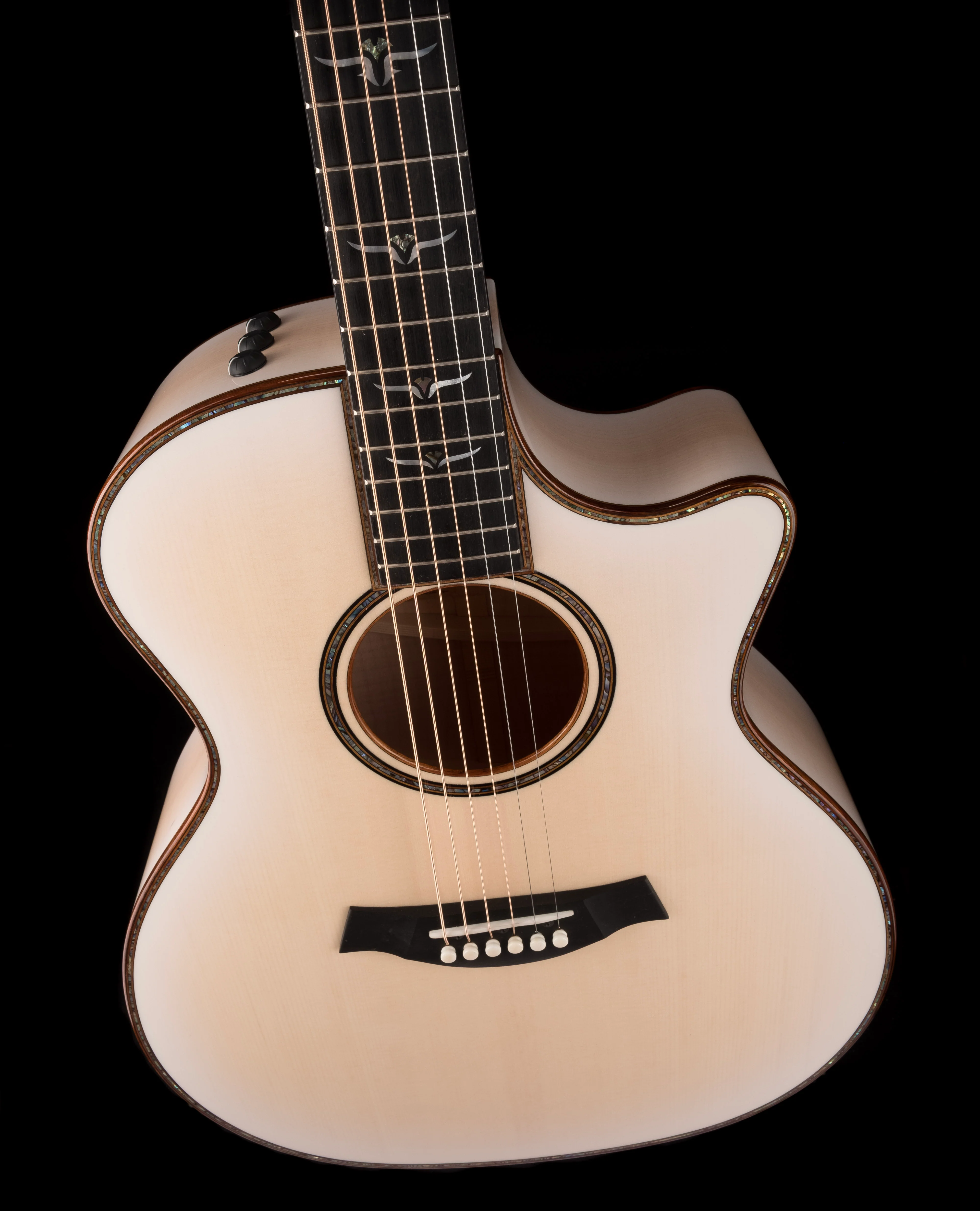 Used Taylor Custom Grand Auditorium C14ce Whitepearl Burst Catch Event # 22 With Case - Image 4