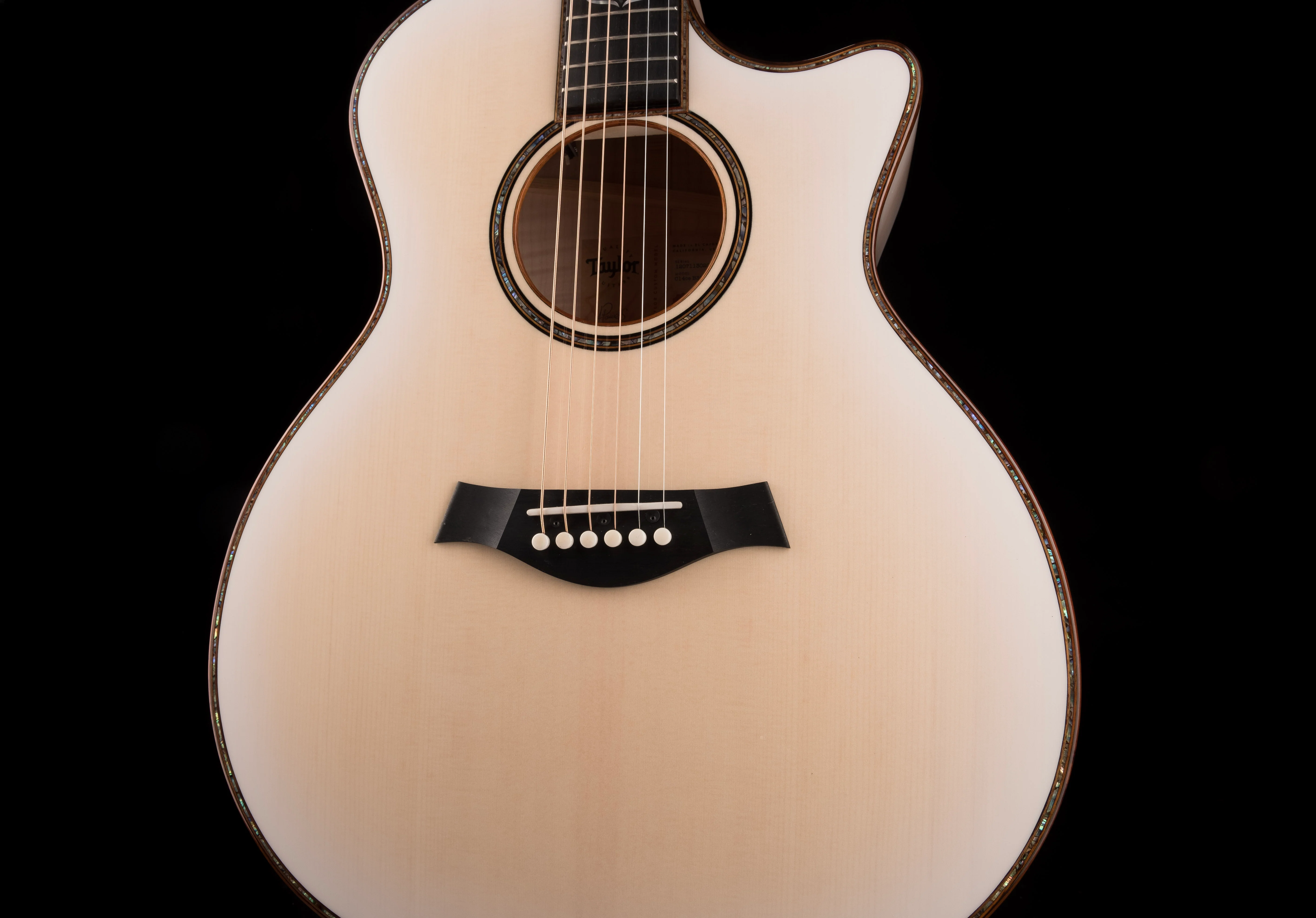 Used Taylor Custom Grand Auditorium C14ce Whitepearl Burst Catch Event # 22 With Case - Image 6