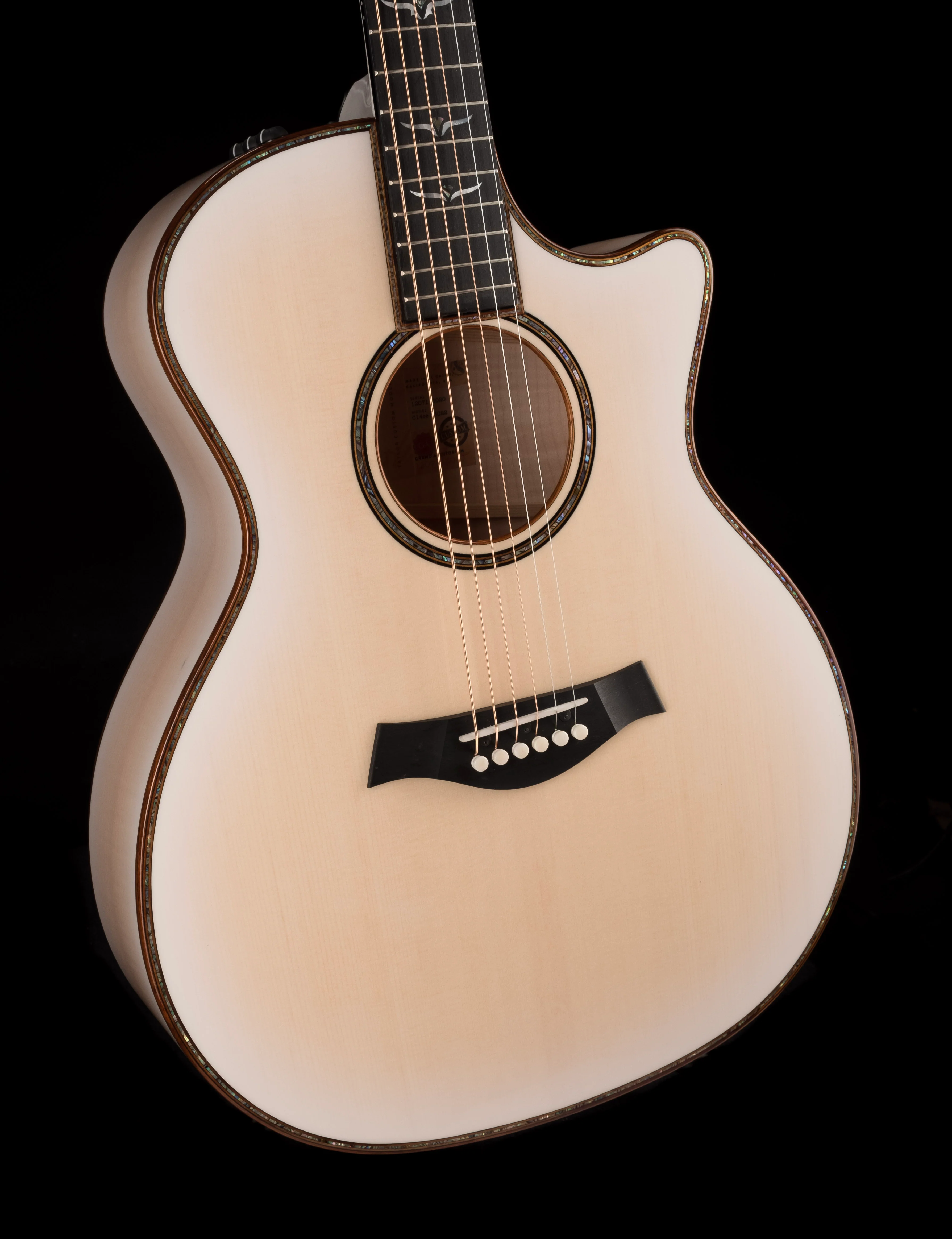 Used Taylor Custom Grand Auditorium C14ce Whitepearl Burst Catch Event # 22 With Case - Image 8