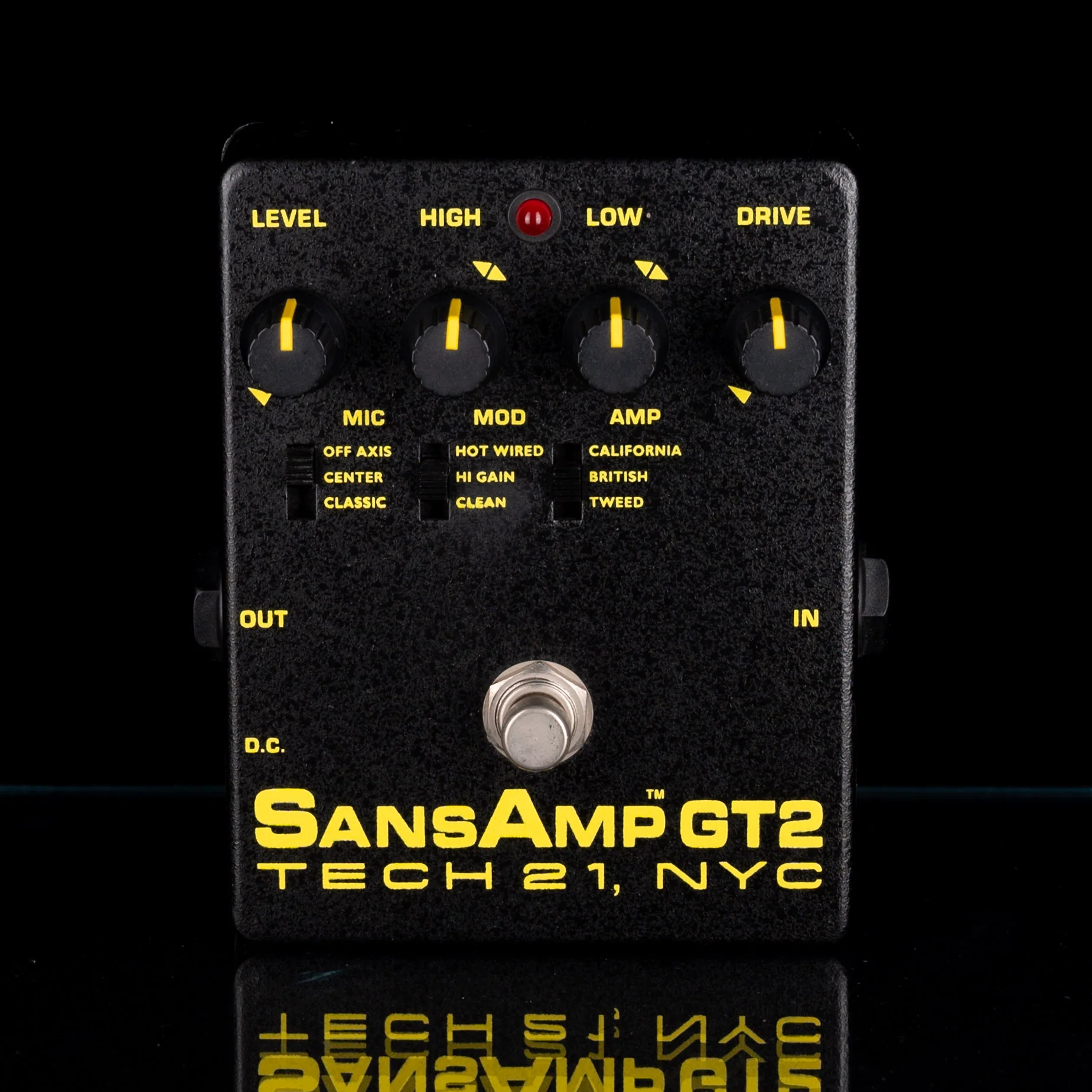 Used Tech 21 SansAmp GT2 Tube Amp Emulator Overdrive Distortion Guitar Pedal