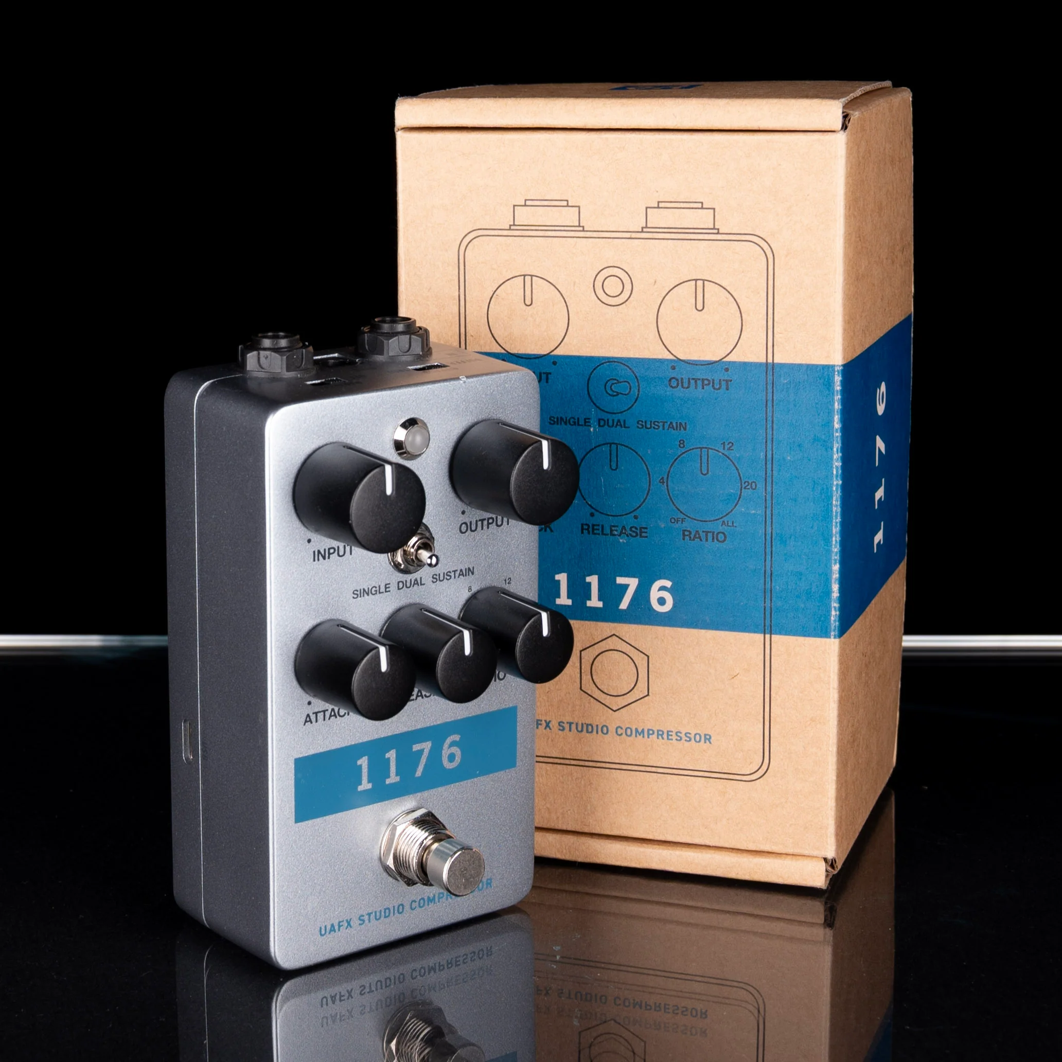 Used Universal Audio UAFX 1176 Studio Compressor Pedal With Box