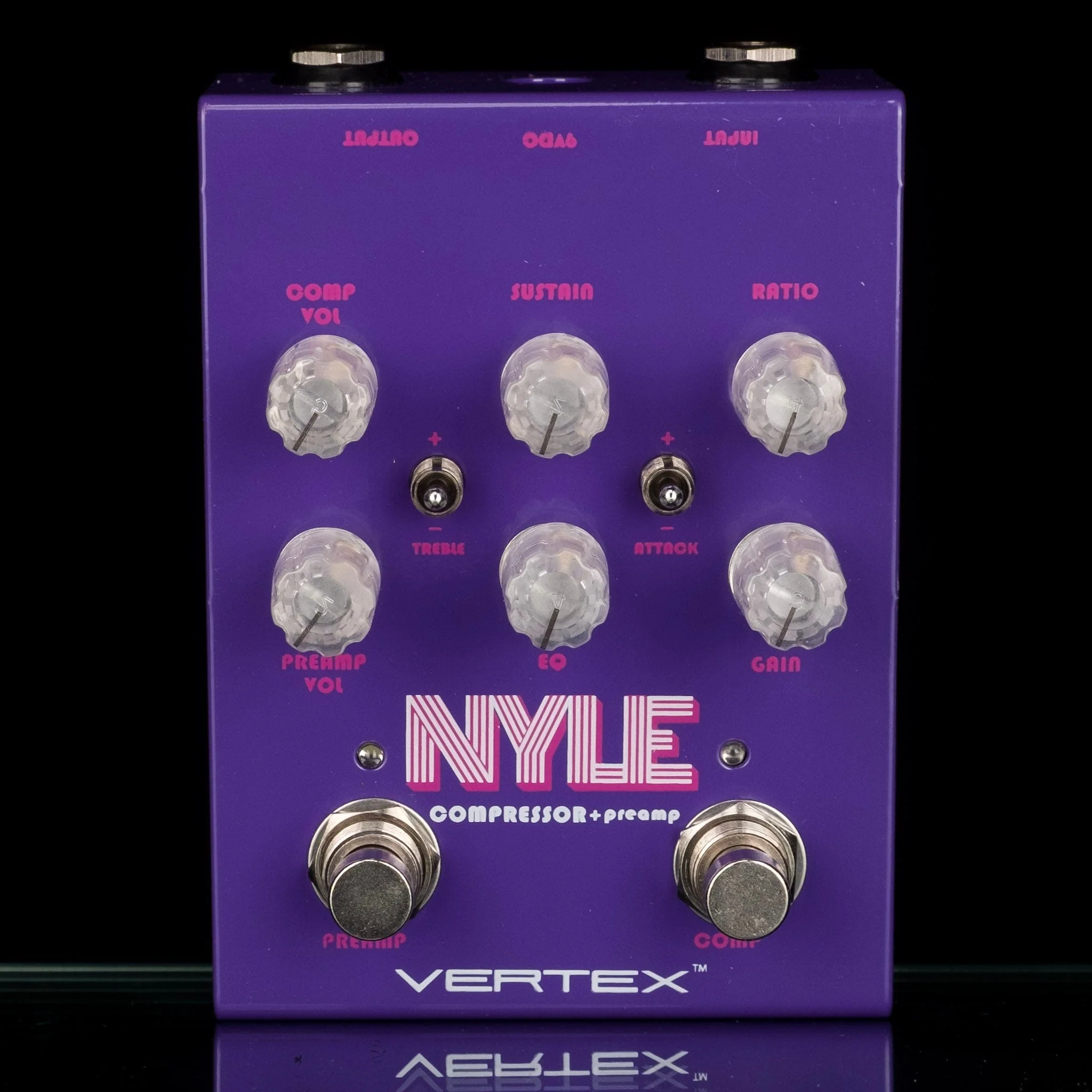 Used Vertex Nyle Compressor Preamp Guitar Effect Pedal With Box