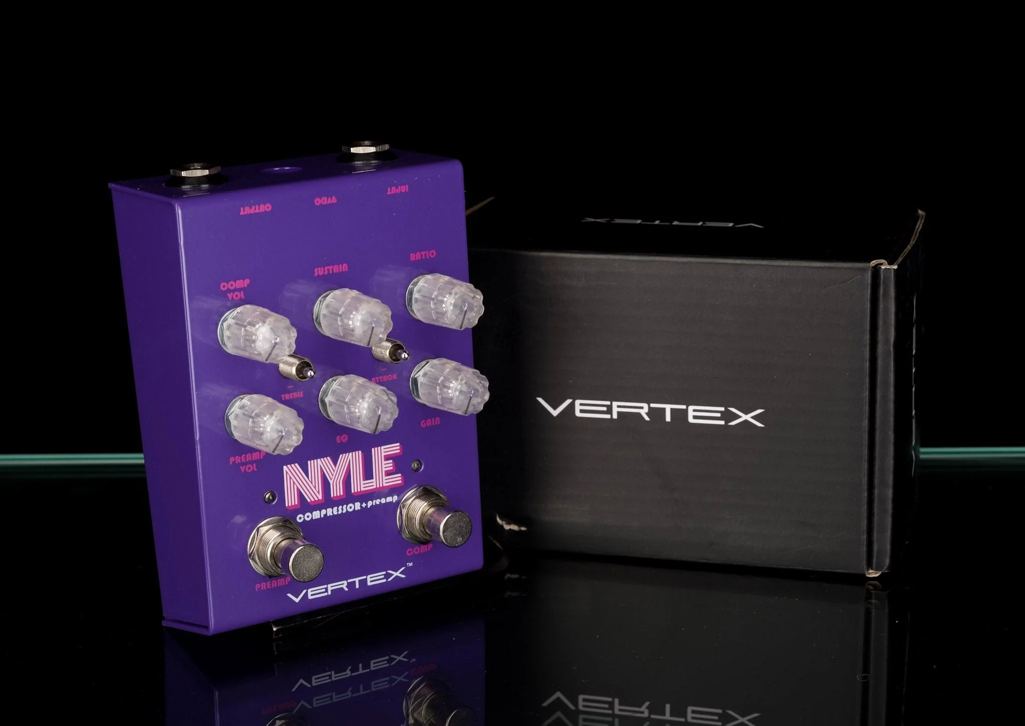 Used Vertex Nyle Compressor Preamp Guitar Effect Pedal With Box - Image 6