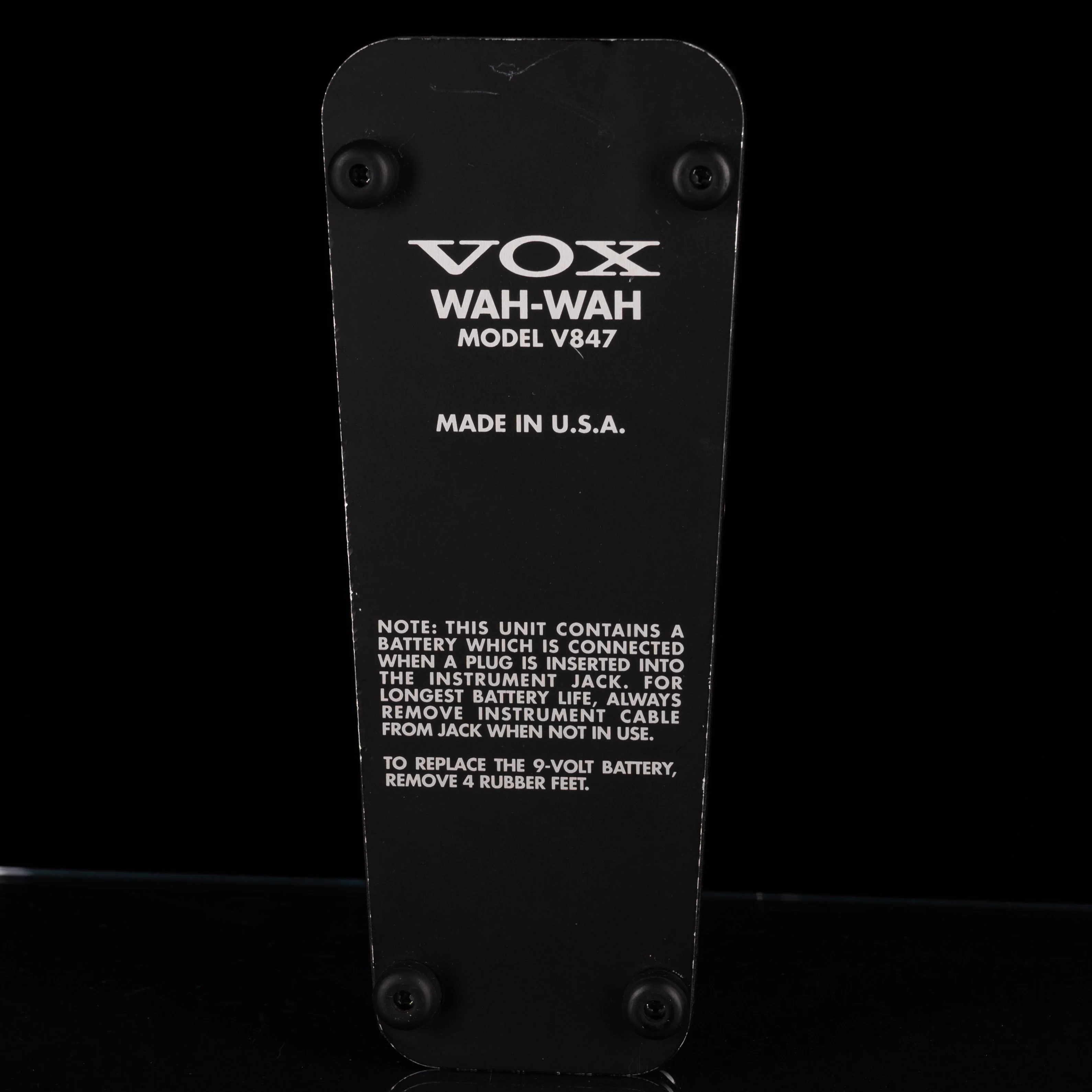 Used Vox V847 Guitar Effect Wah Pedal With Bag - Image 3
