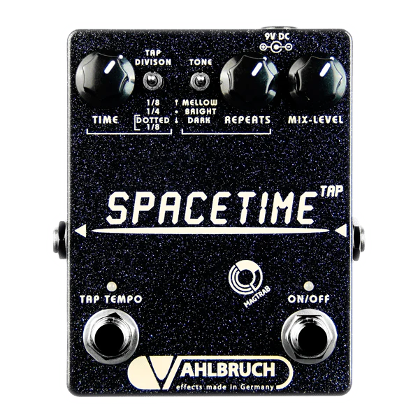 Vahlbruch SpaceTime Tap Black Echo Delay Guitar Effect Pedal