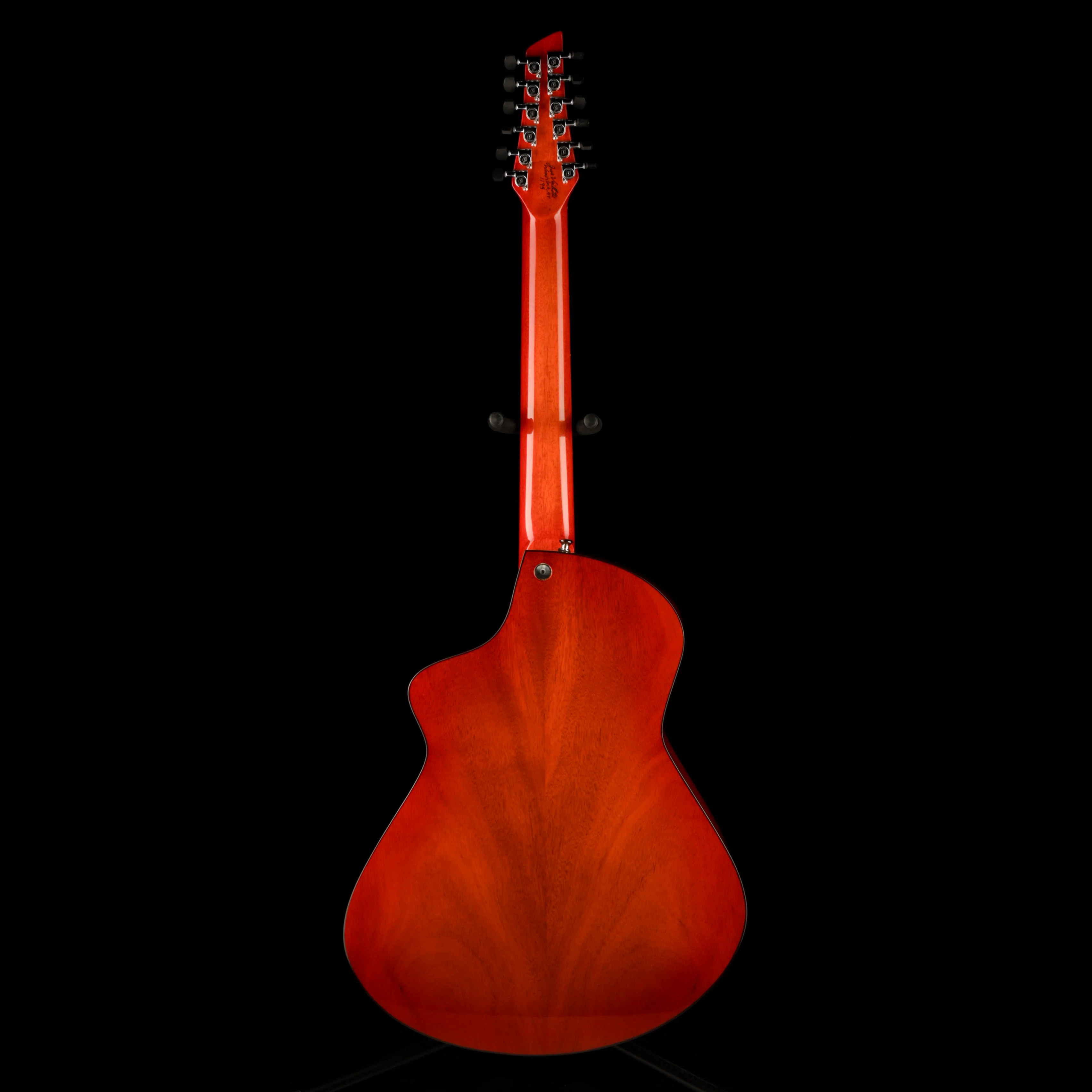Veillette Grand 16" Baritone 12 String Acoustic Electric Guitar Cherry Sunburst with Case - Image 13
