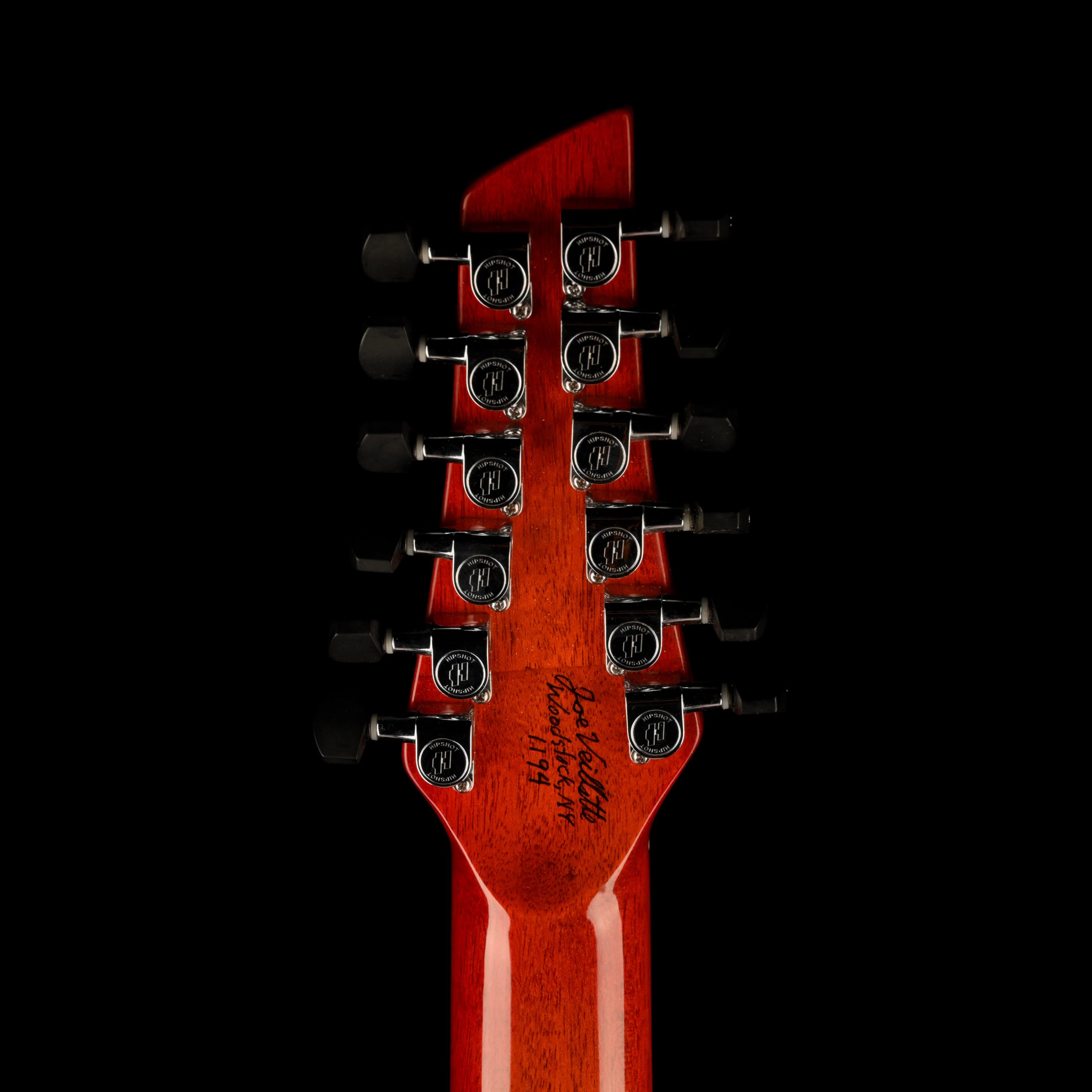 Veillette Grand 16" Baritone 12 String Acoustic Electric Guitar Cherry Sunburst with Case - Image 16