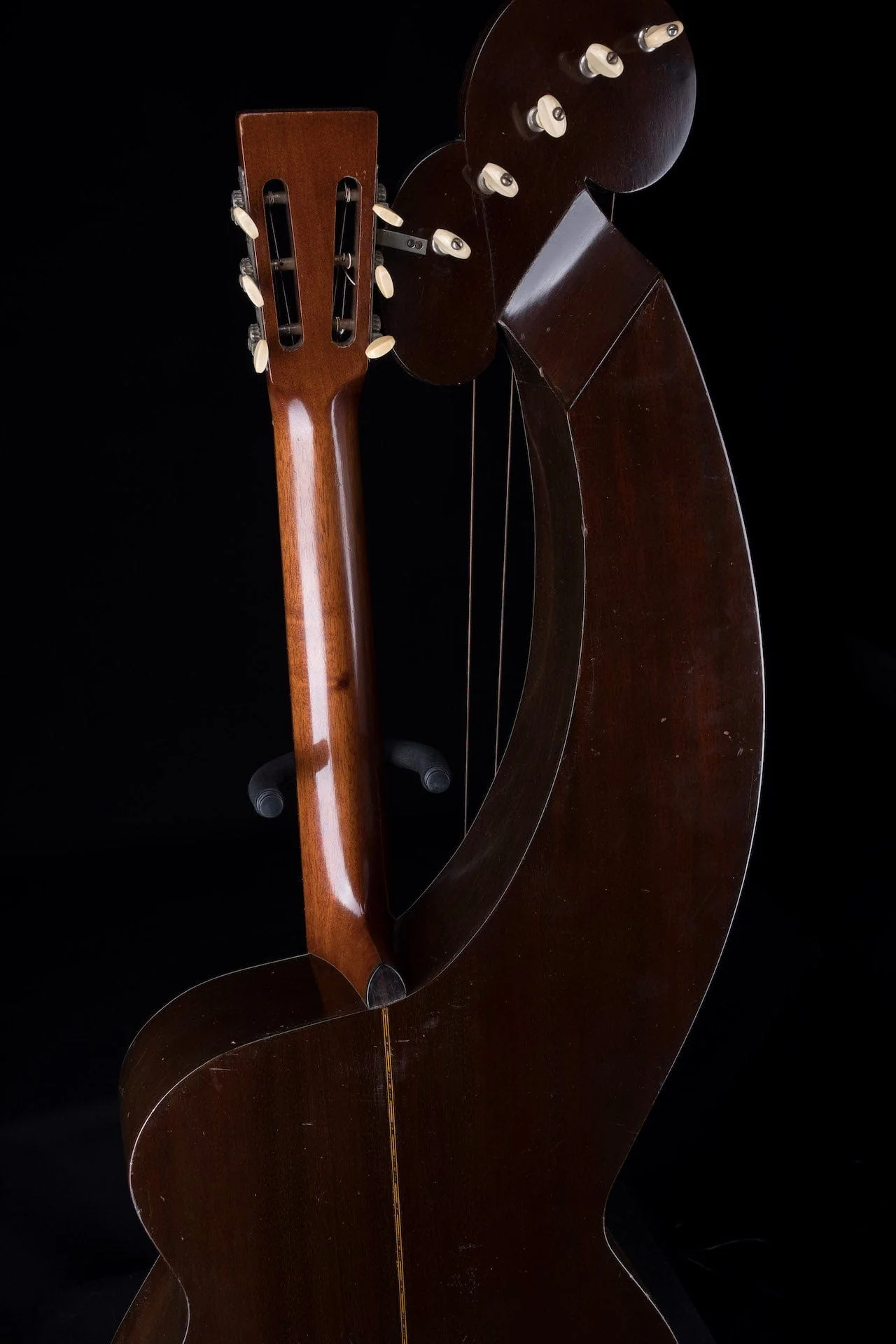 Vintage 1907 Larson Brothers Dyer Symphony Style 5 Harp Guitar Owned by Ry Cooder - Image 11