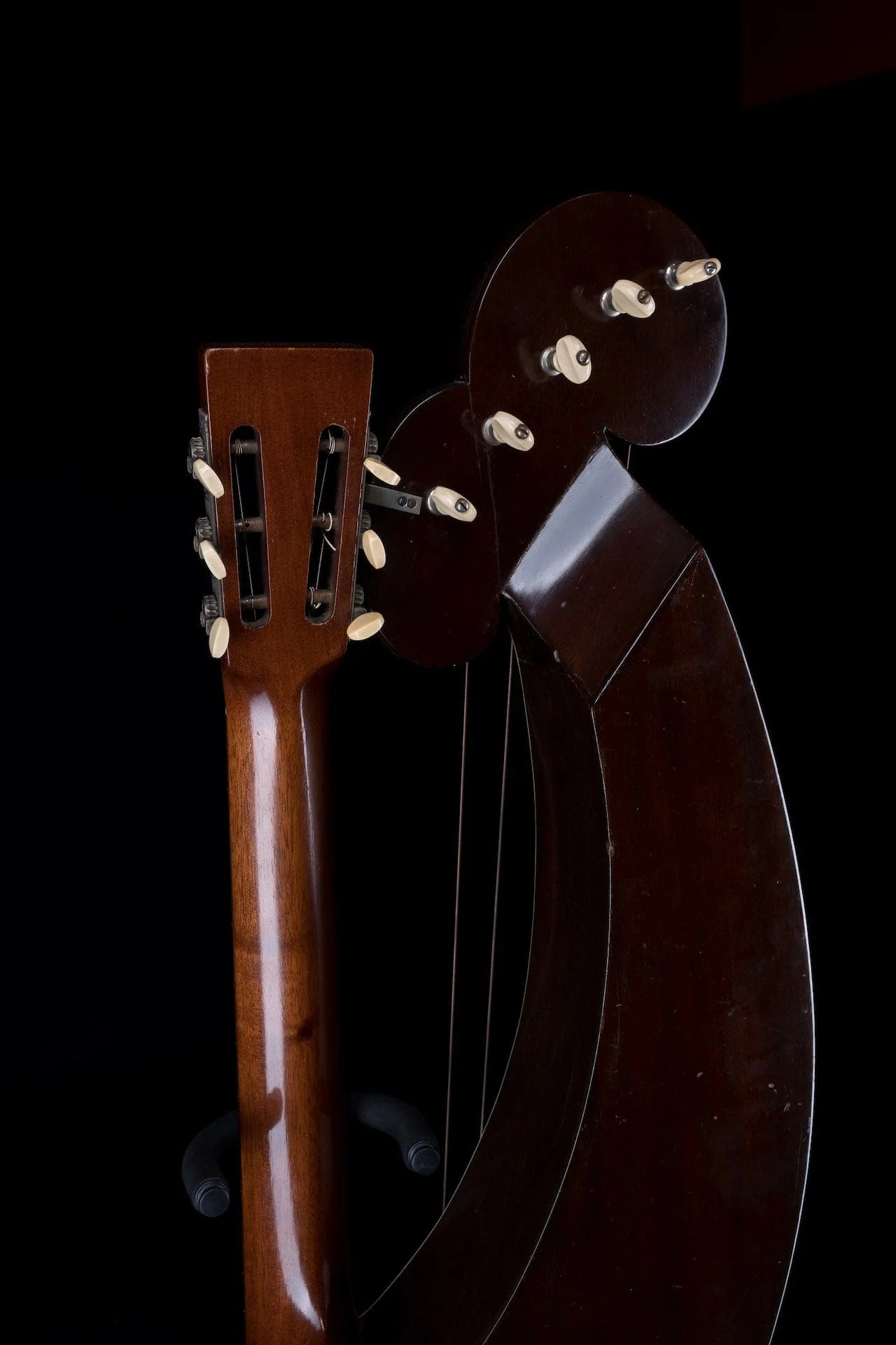 Vintage 1907 Larson Brothers Dyer Symphony Style 5 Harp Guitar Owned by Ry Cooder - Image 12
