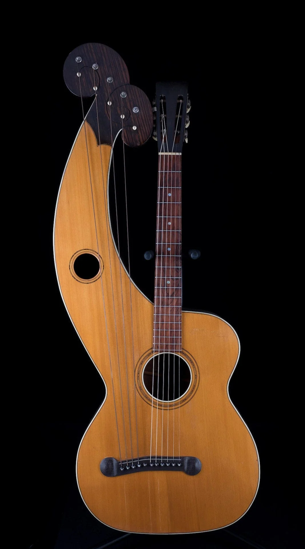 Vintage 1907 Larson Brothers Dyer Symphony Style 5 Harp Guitar Owned by Ry Cooder - Image 3