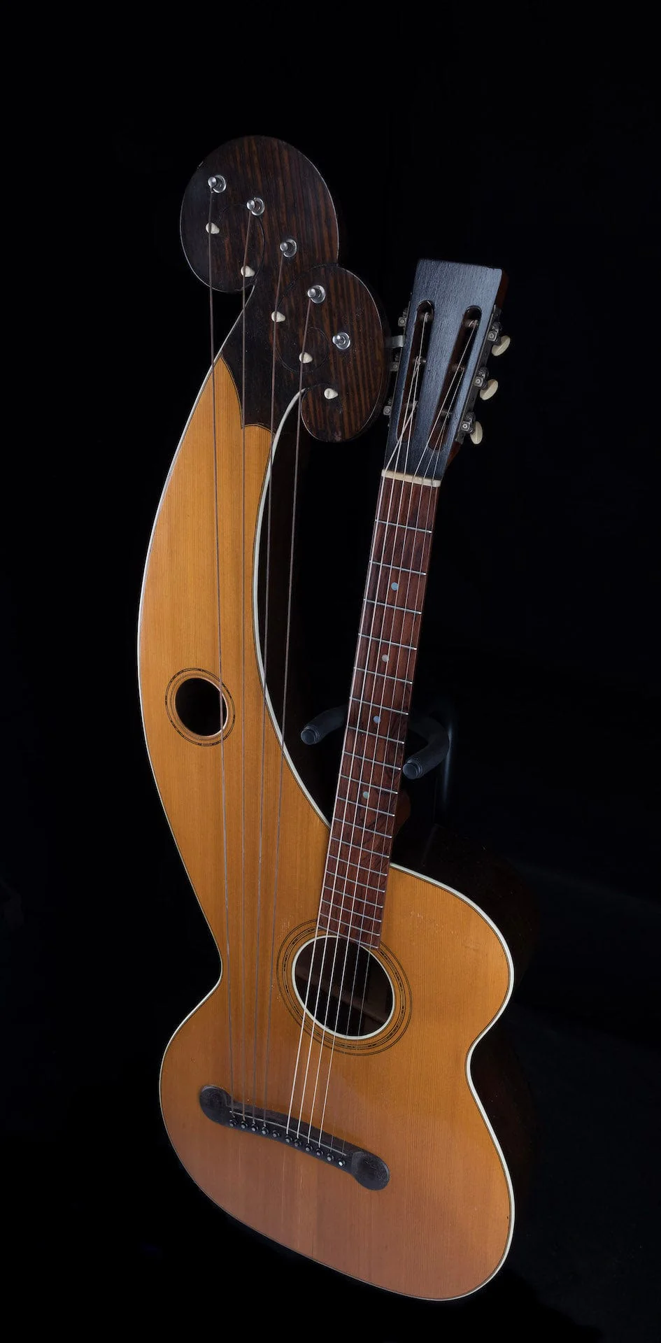Vintage 1907 Larson Brothers Dyer Symphony Style 5 Harp Guitar Owned by Ry Cooder - Image 8