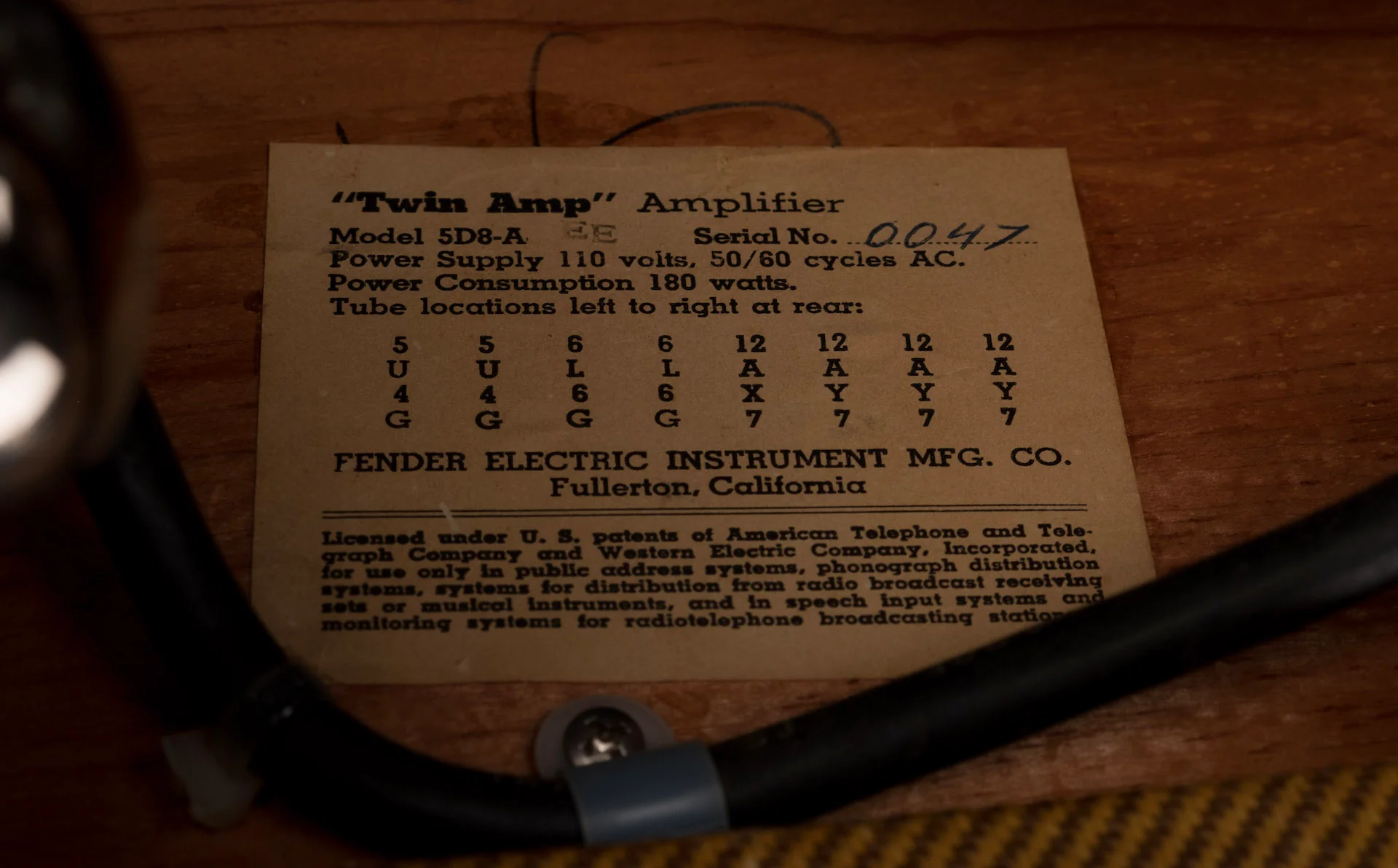 Vintage 1955 Fender Twin Amp Tweed  Guitar Amp Combo - Ry Cooder Collection - Image 10