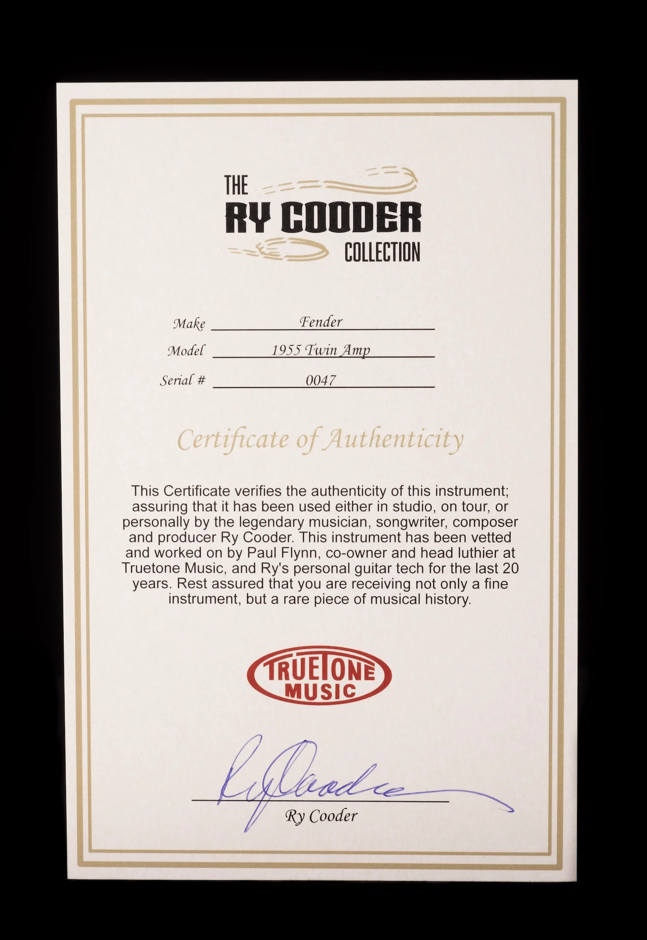 Vintage 1955 Fender Twin Amp Tweed  Guitar Amp Combo - Ry Cooder Collection - Image 16