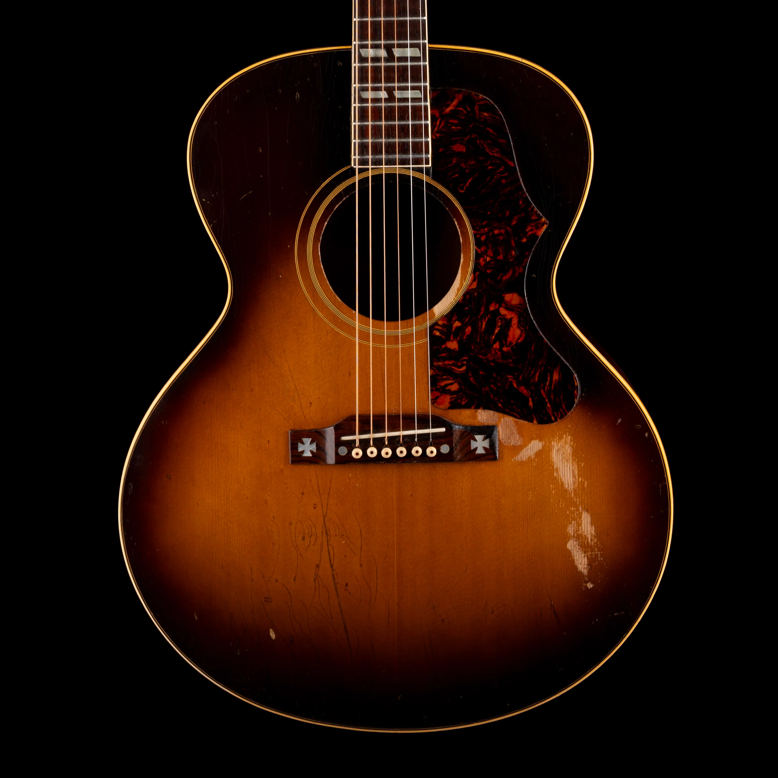 Vintage 1957 Gibson J-185 Sunburst Acoustic Guitar With OHSC
