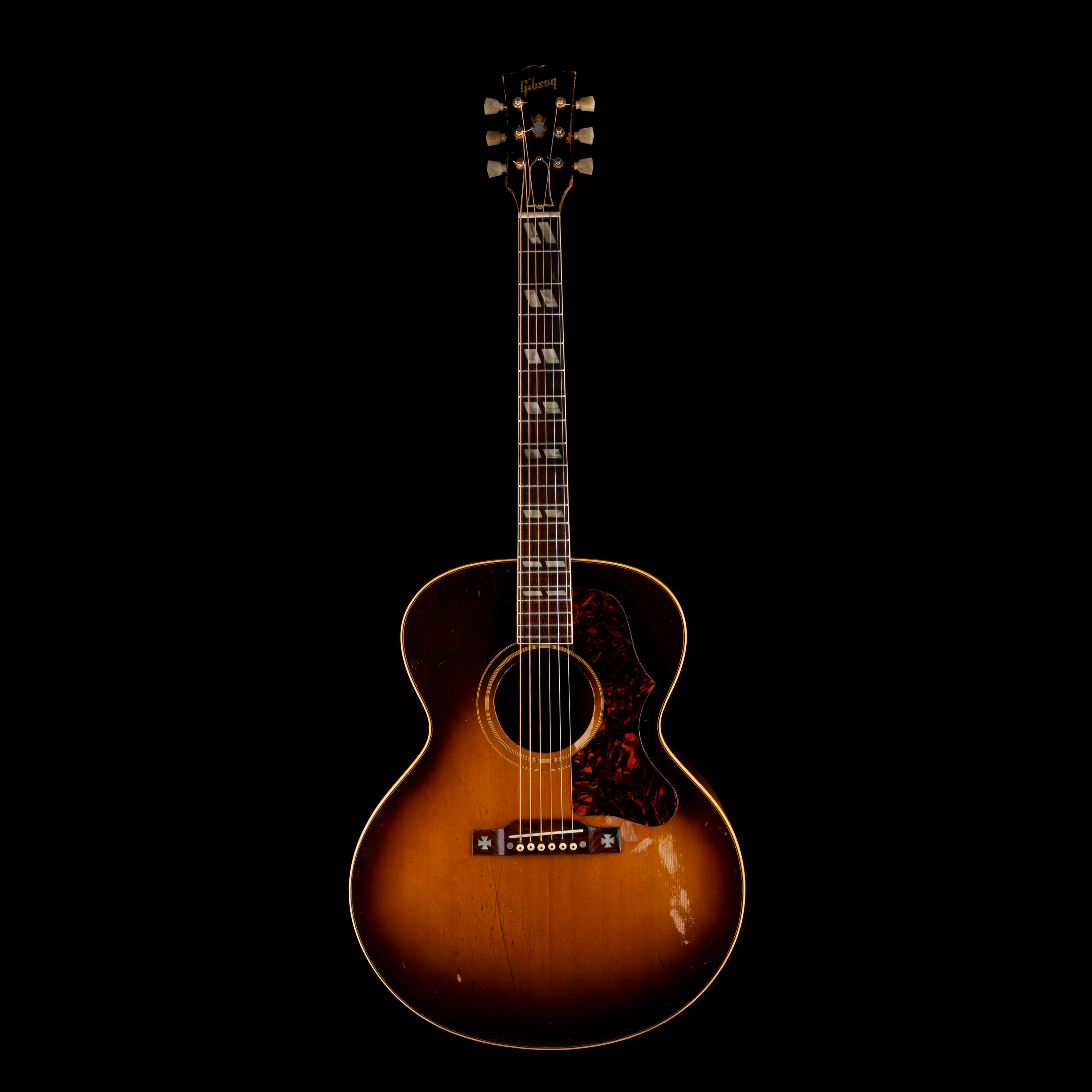 Vintage 1957 Gibson J-185 Sunburst Acoustic Guitar With OHSC - Image 2
