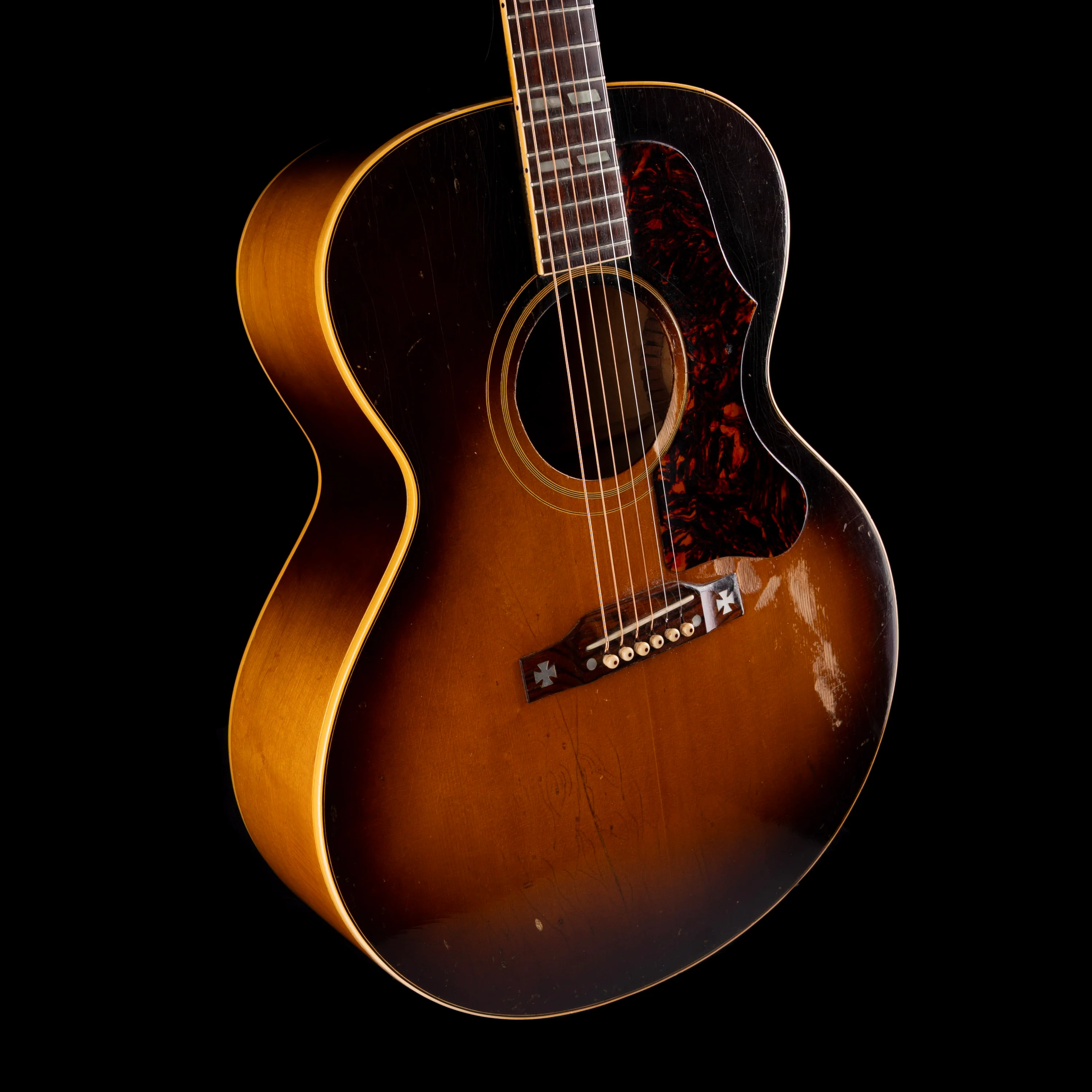 Vintage 1957 Gibson J-185 Sunburst Acoustic Guitar With OHSC - Image 6