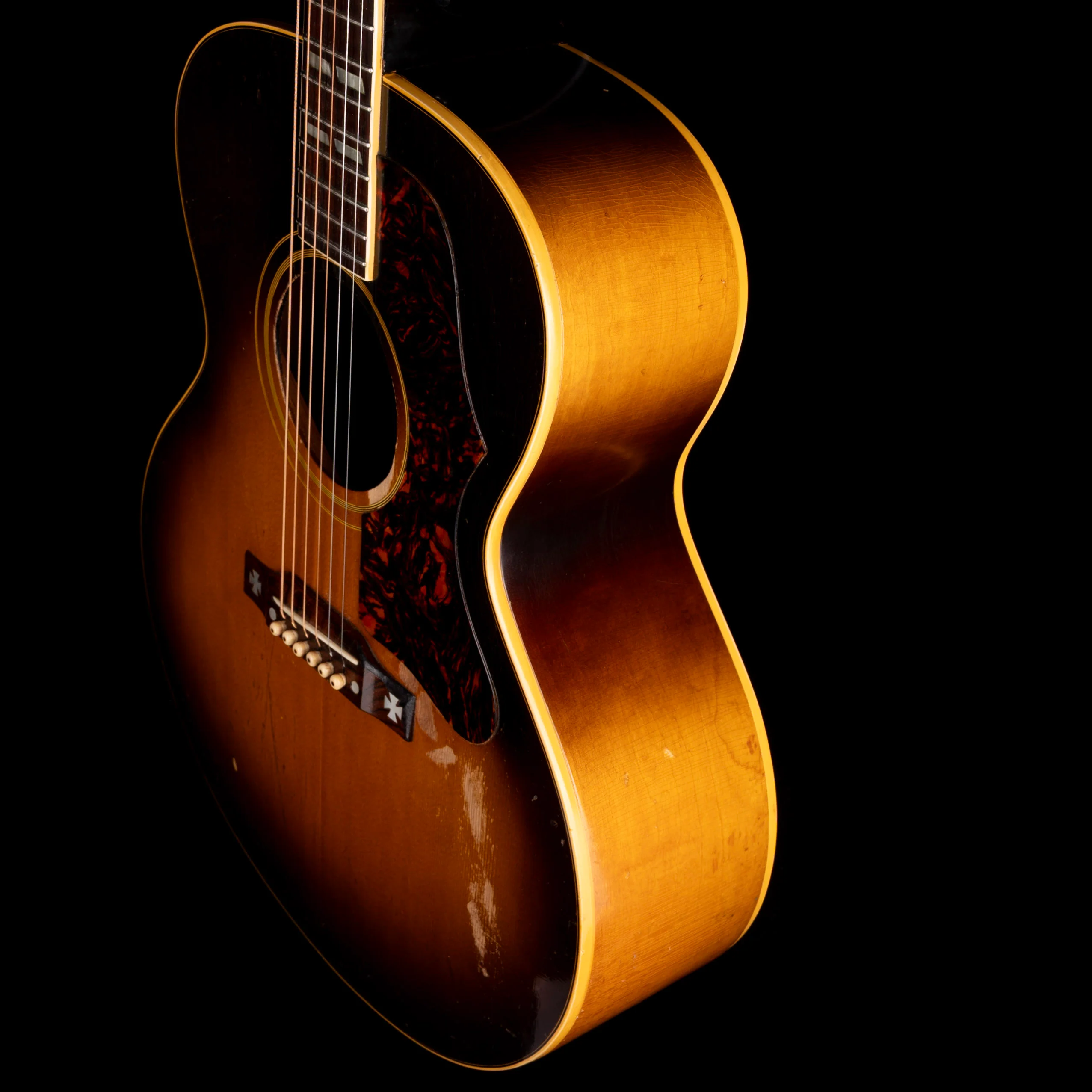 Vintage 1957 Gibson J-185 Sunburst Acoustic Guitar With OHSC - Image 8