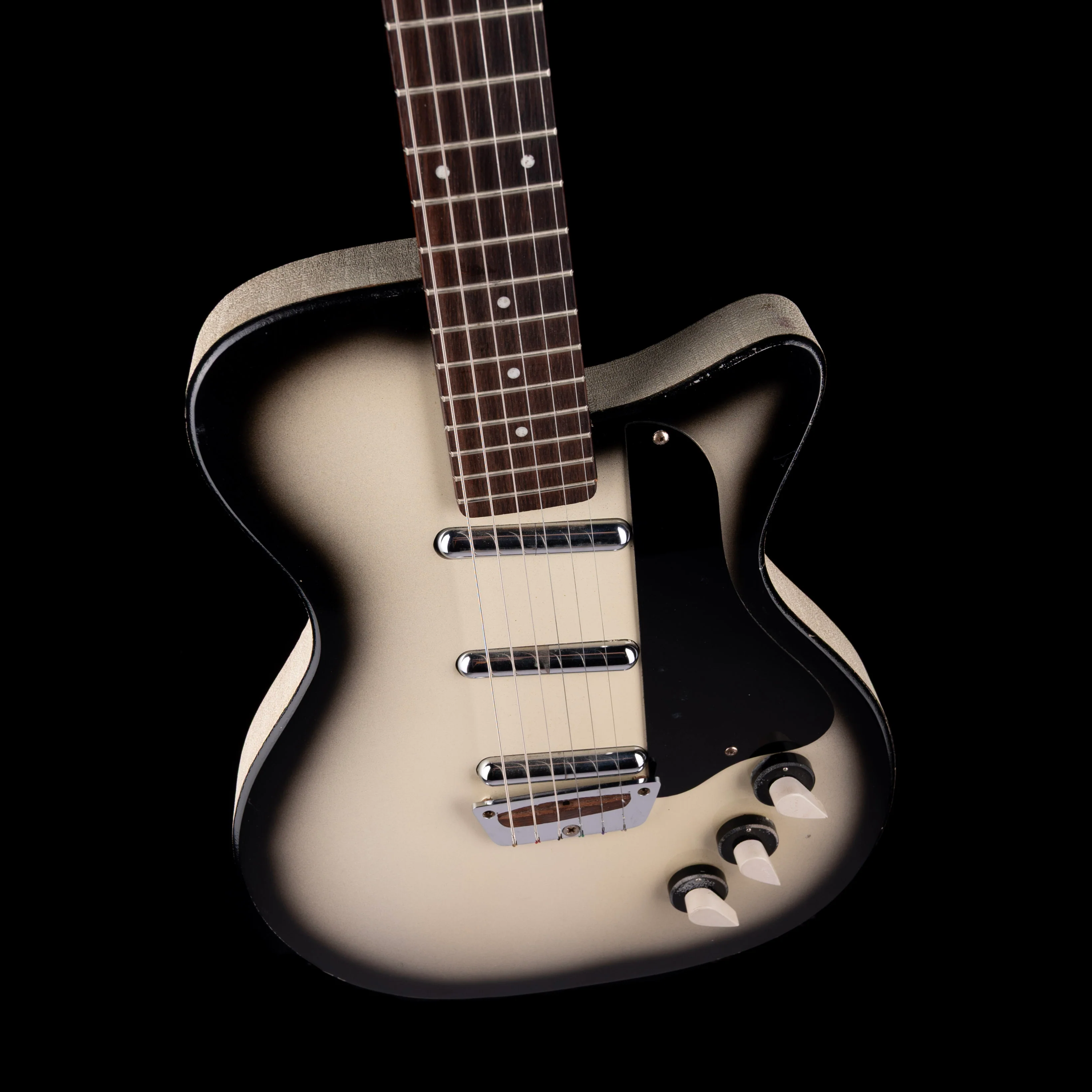 Vintage 1959 Silvertone U3 Model 1305 Sears Silverburst Electric Guitar - Image 3