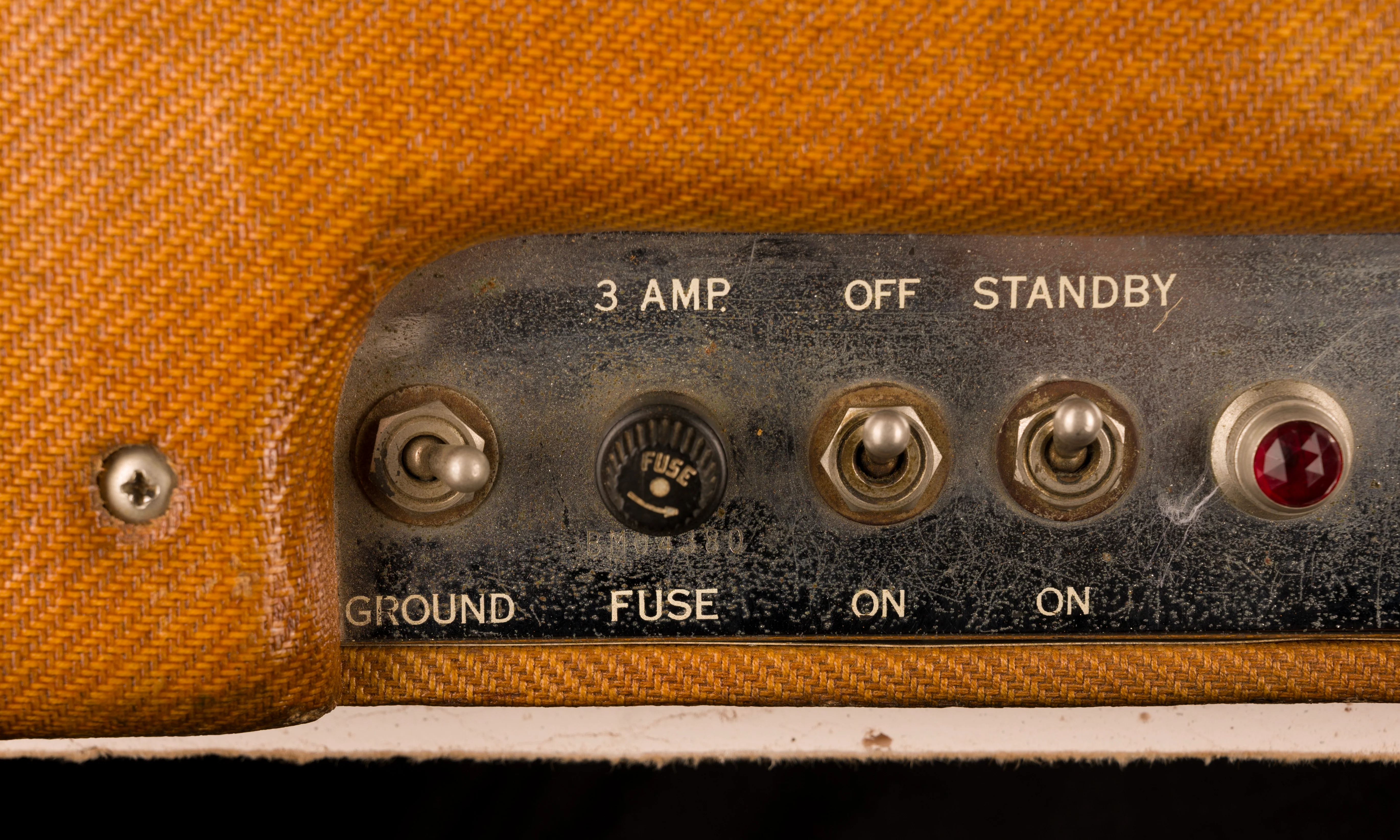 Vintage 1960 Fender Bassman Tweed Guitar Amp Combo with Cover - Image 5