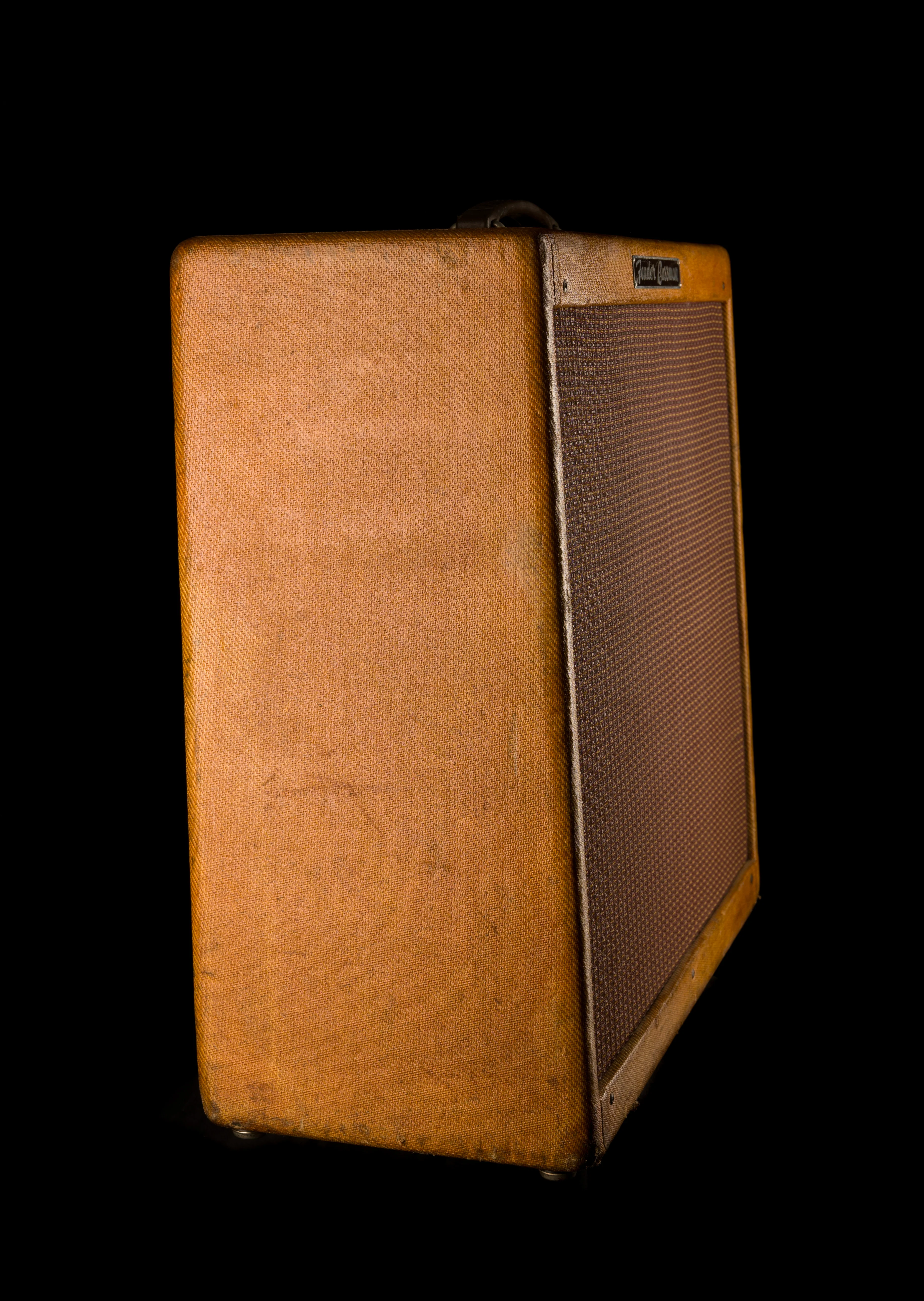 Vintage 1960 Fender Bassman Tweed Guitar Amp Combo with Cover - Image 9