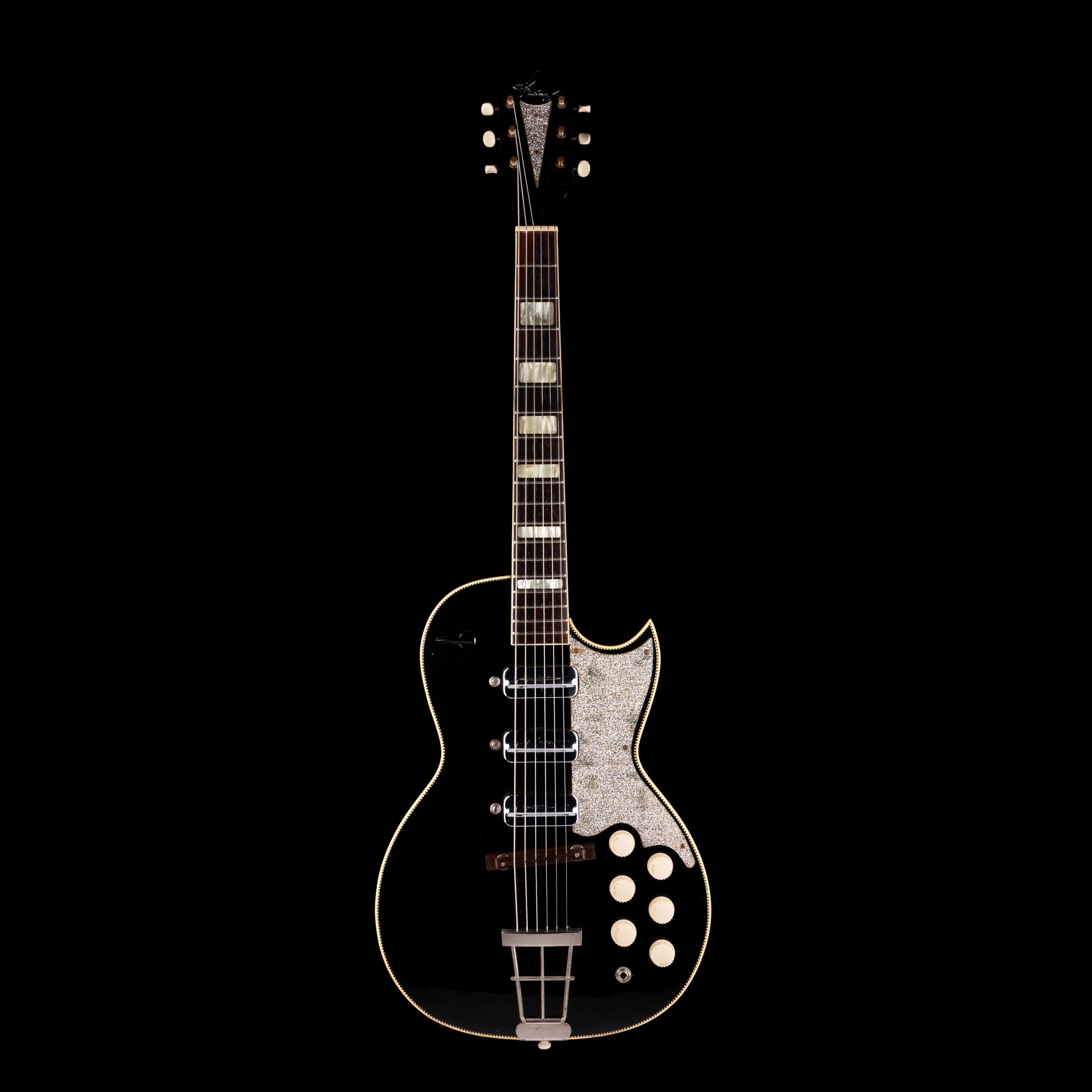 Vintage 1960's Kay Pro Thinline Model 1993 in Speed Demon Black With OSSC - Image 2