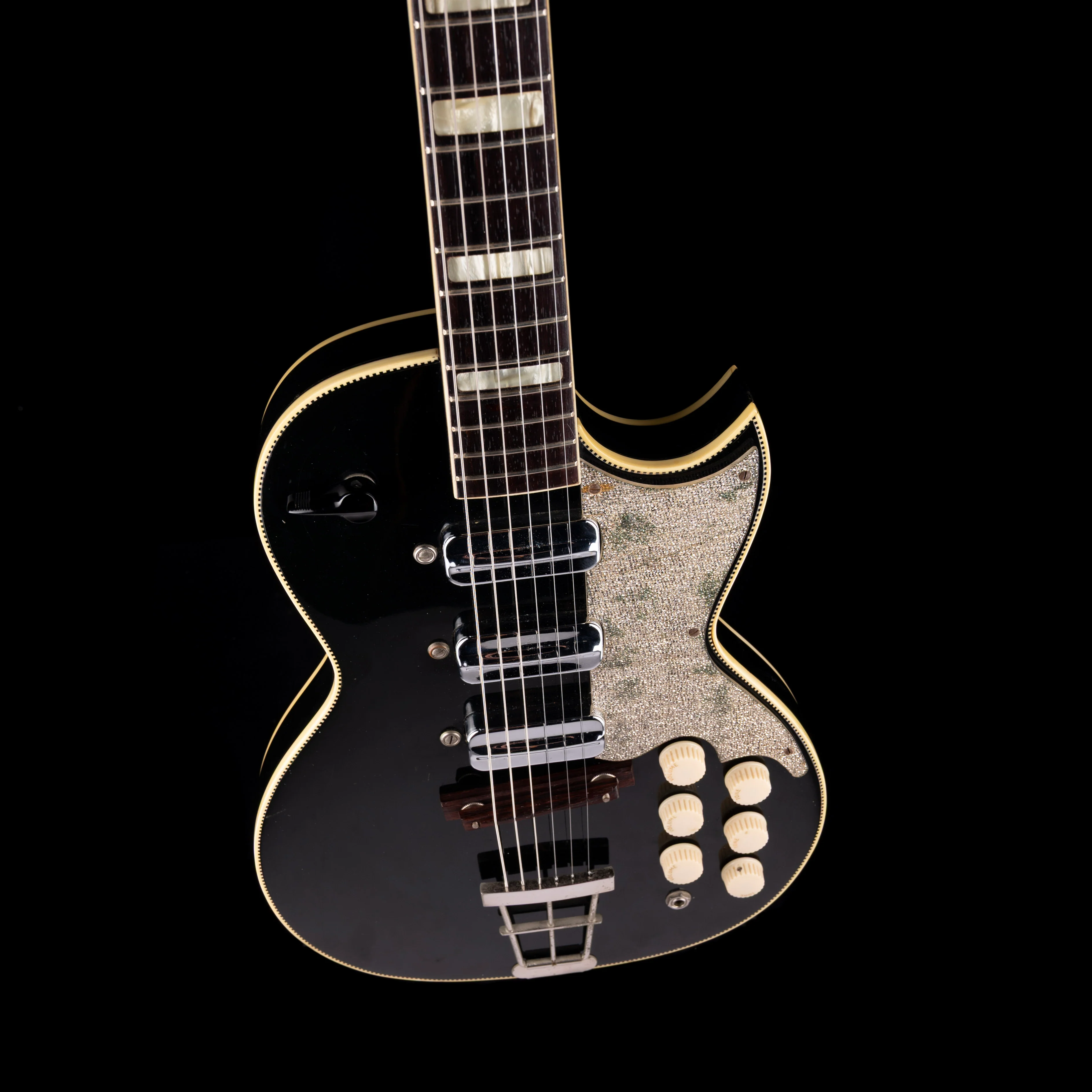 Vintage 1960's Kay Pro Thinline Model 1993 in Speed Demon Black With OSSC - Image 3